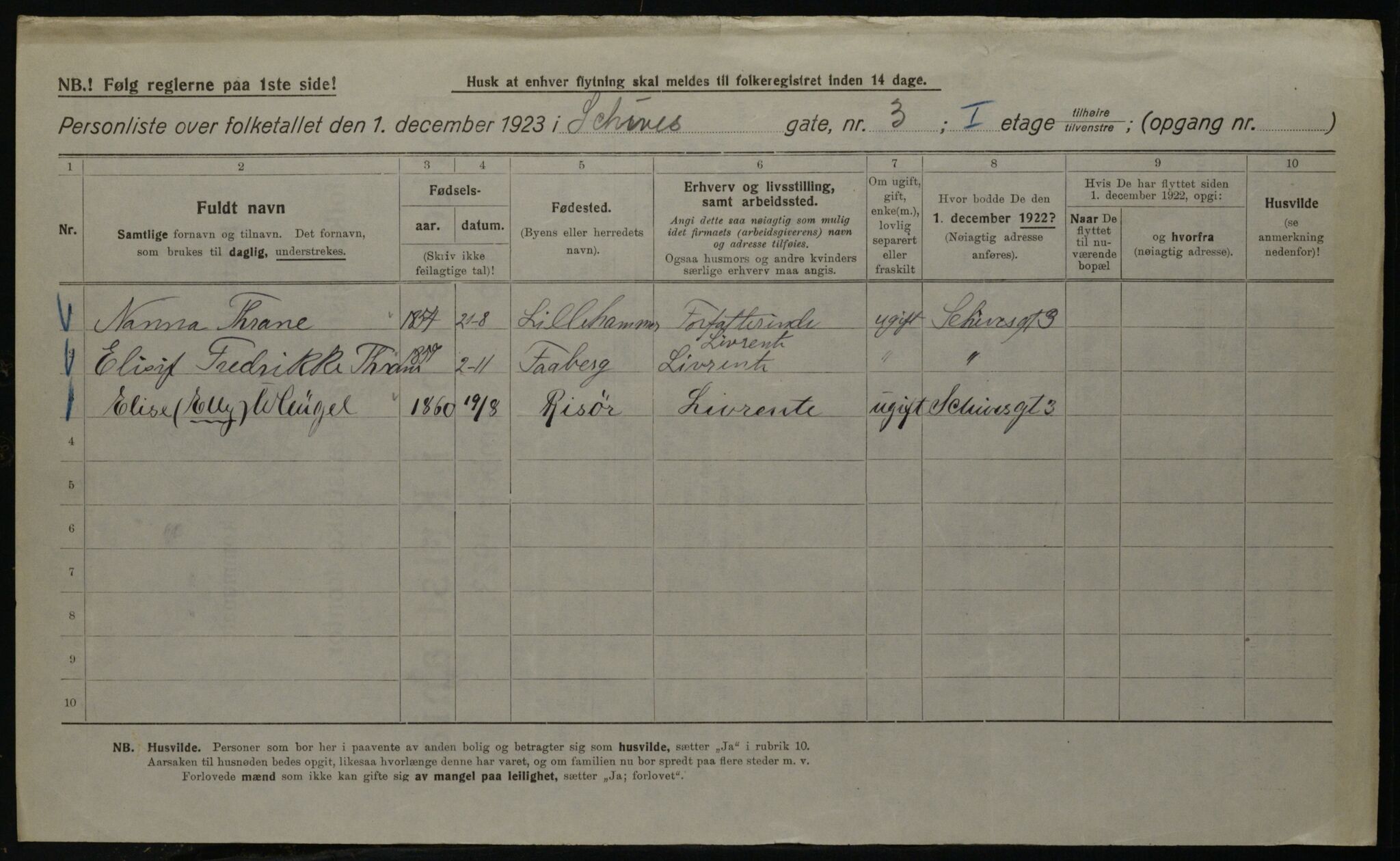 OBA, Kommunal folketelling 1.12.1923 for Kristiania, 1923, s. 99361