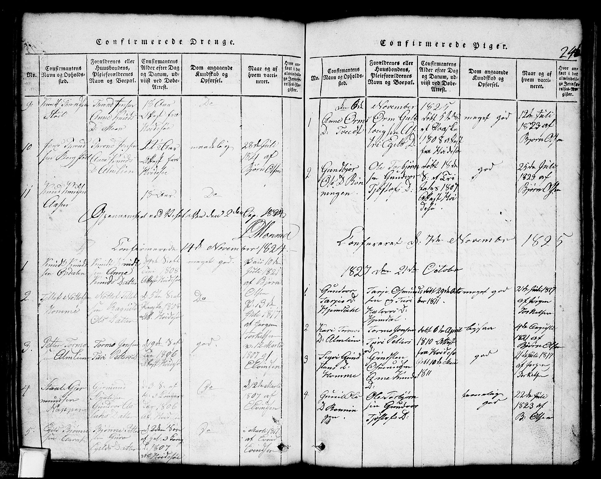 Nissedal kirkebøker, AV/SAKO-A-288/G/Gb/L0001: Klokkerbok nr. II 1, 1814-1862, s. 246