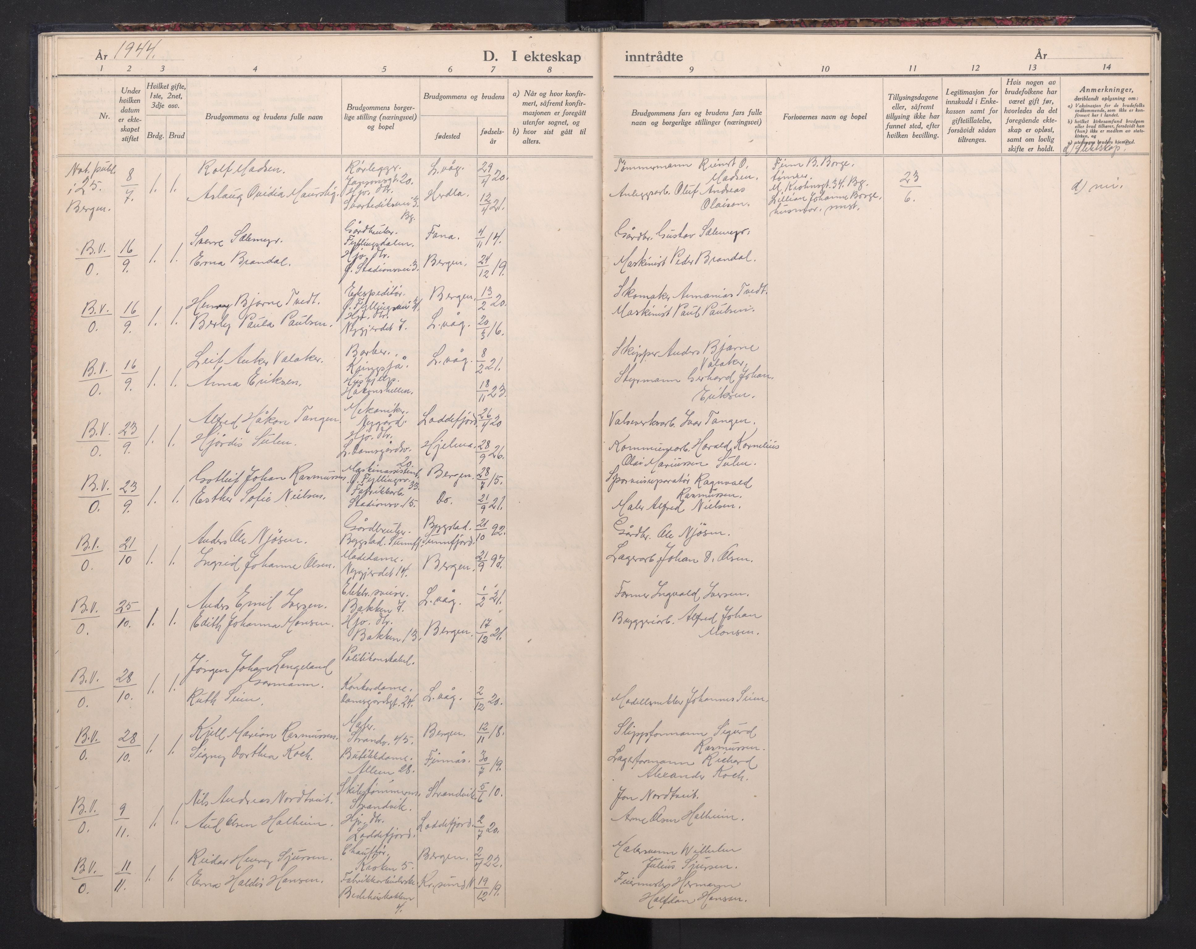 Laksevåg Sokneprestembete, AV/SAB-A-76501/H/Ha/Haa/Haaa/L0004: Ministerialbok nr. A 4, 1943-1946