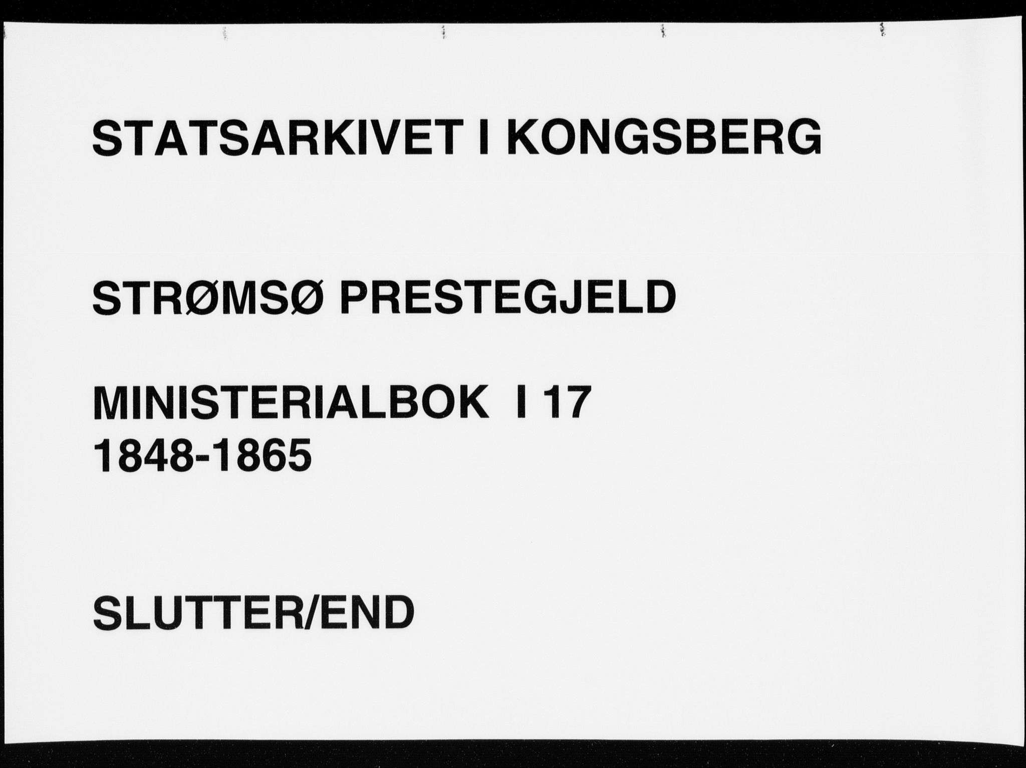 Strømsø kirkebøker, AV/SAKO-A-246/F/Fa/L0017: Ministerialbok nr. I 17, 1848-1865