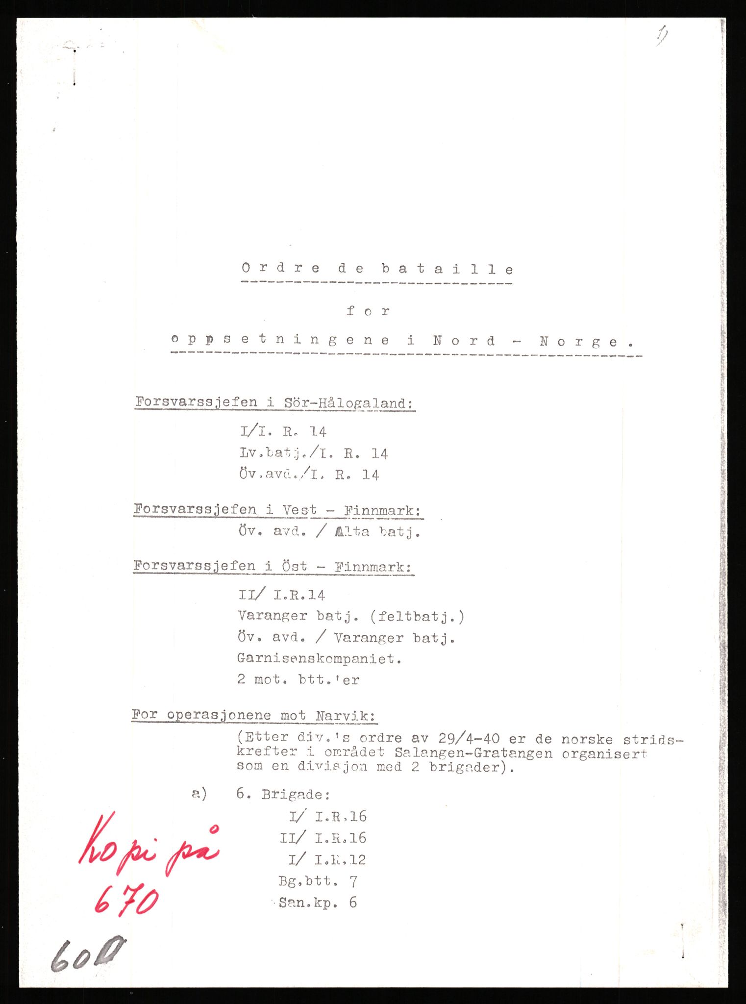 Forsvaret, Forsvarets krigshistoriske avdeling, AV/RA-RAFA-2017/Y/Yb/L0155: II-C-11-670  -  6. Divisjon: Hålogaland ingeniørbataljon, 1940, s. 2