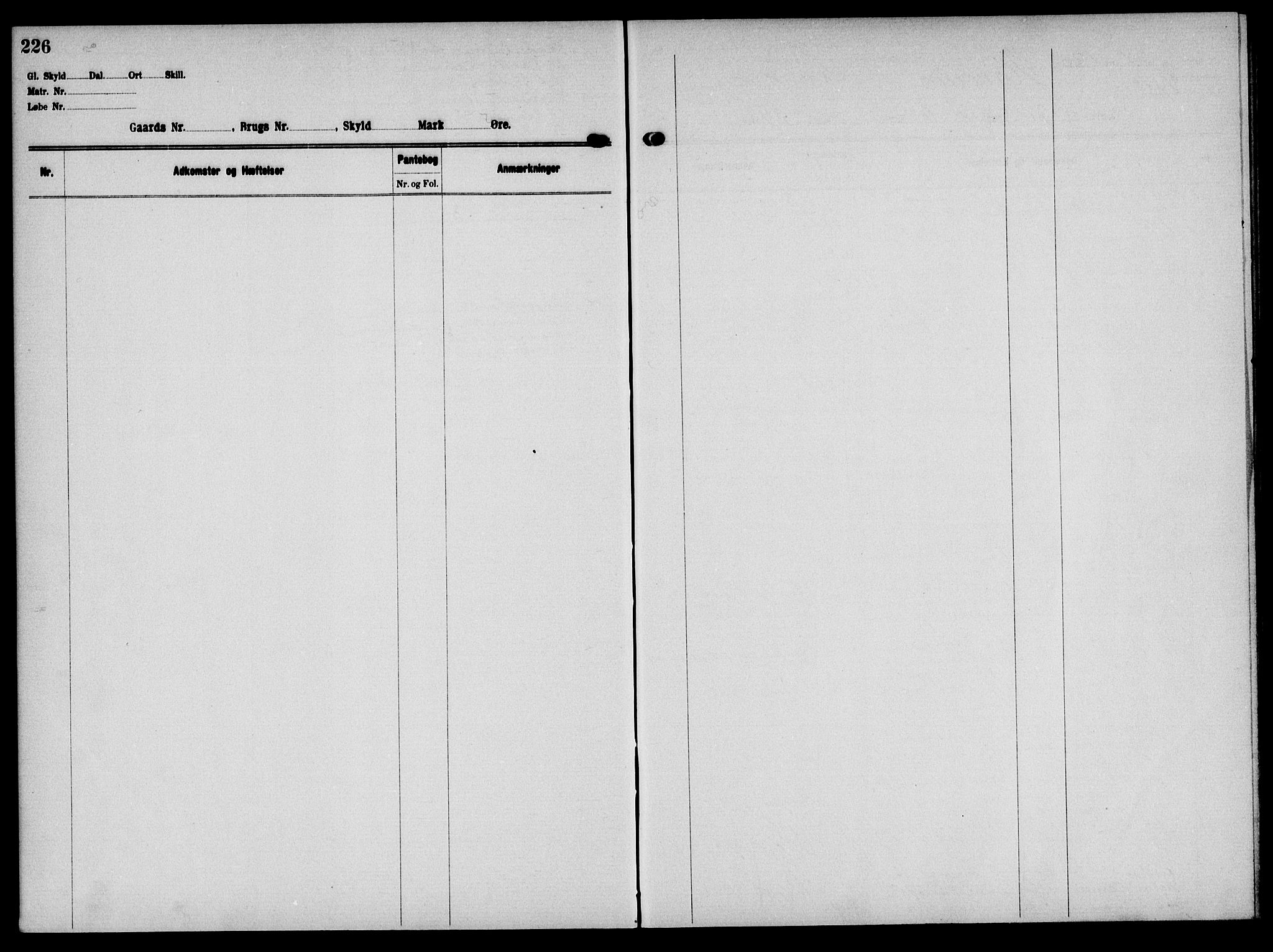 Solør tingrett, AV/SAH-TING-008/H/Ha/Hak/L0006: Panteregister nr. VI, 1900-1935, s. 226