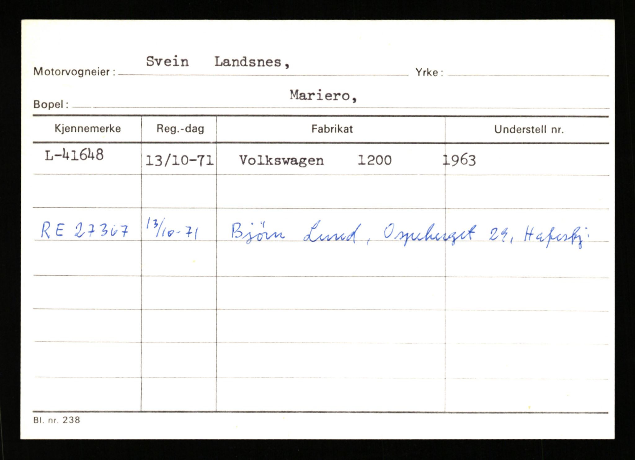 Stavanger trafikkstasjon, AV/SAST-A-101942/0/G/L0006: Registreringsnummer: 34250 - 49007, 1930-1971, s. 1979