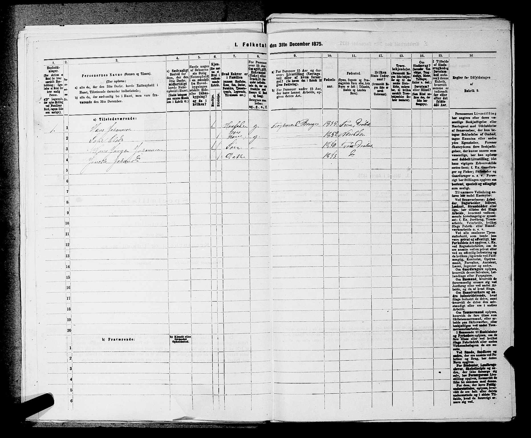 RA, Folketelling 1875 for 0215L Drøbak prestegjeld, Frogn sokn, 1875, s. 489