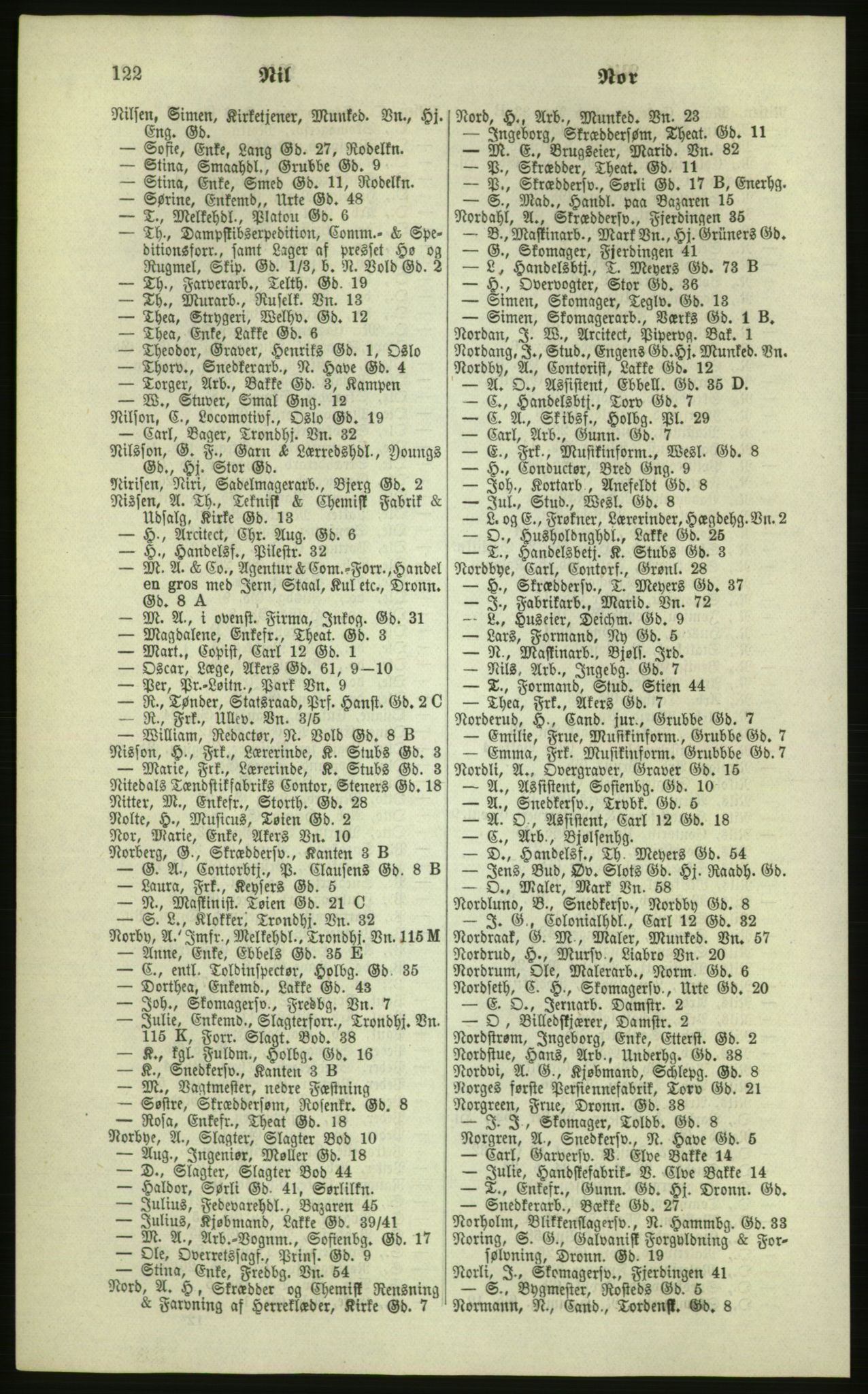 Kristiania/Oslo adressebok, PUBL/-, 1879, s. 122