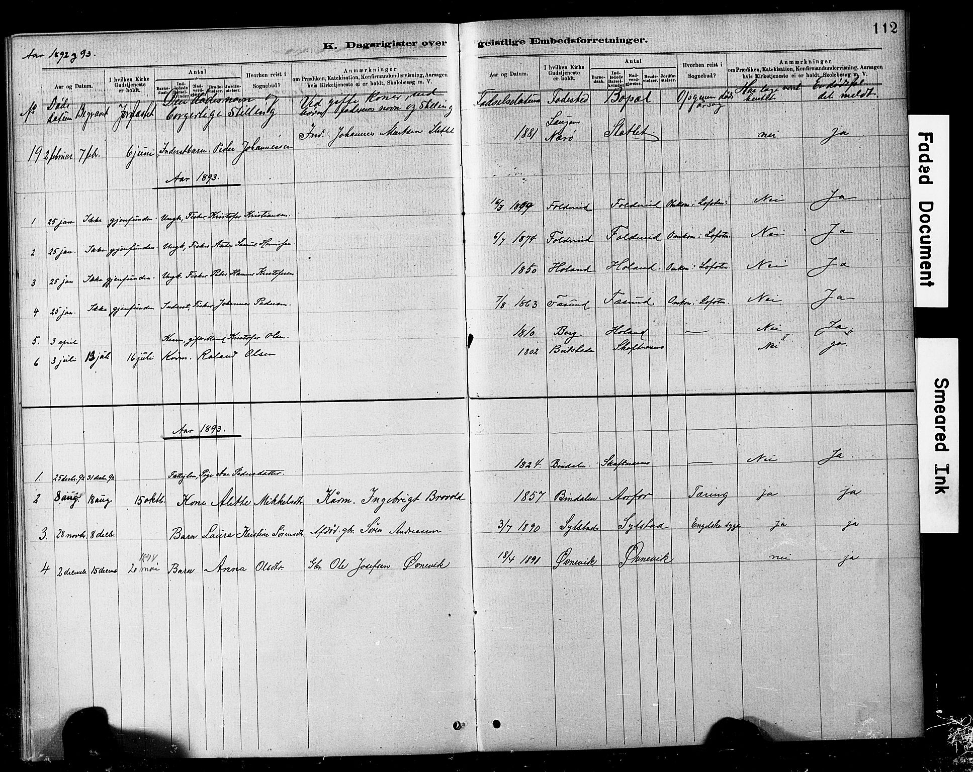 Ministerialprotokoller, klokkerbøker og fødselsregistre - Nord-Trøndelag, SAT/A-1458/783/L0661: Klokkerbok nr. 783C01, 1878-1893, s. 112