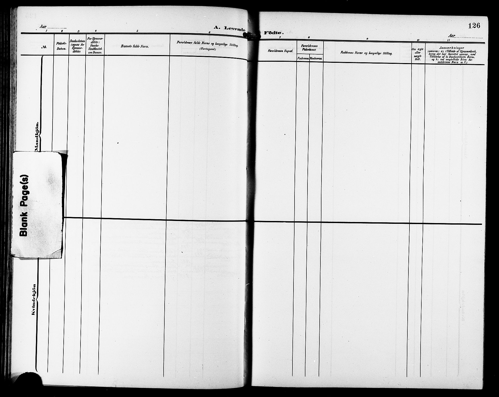 Trondenes sokneprestkontor, SATØ/S-1319/H/Hb/L0012klokker: Klokkerbok nr. 12, 1907-1916, s. 126