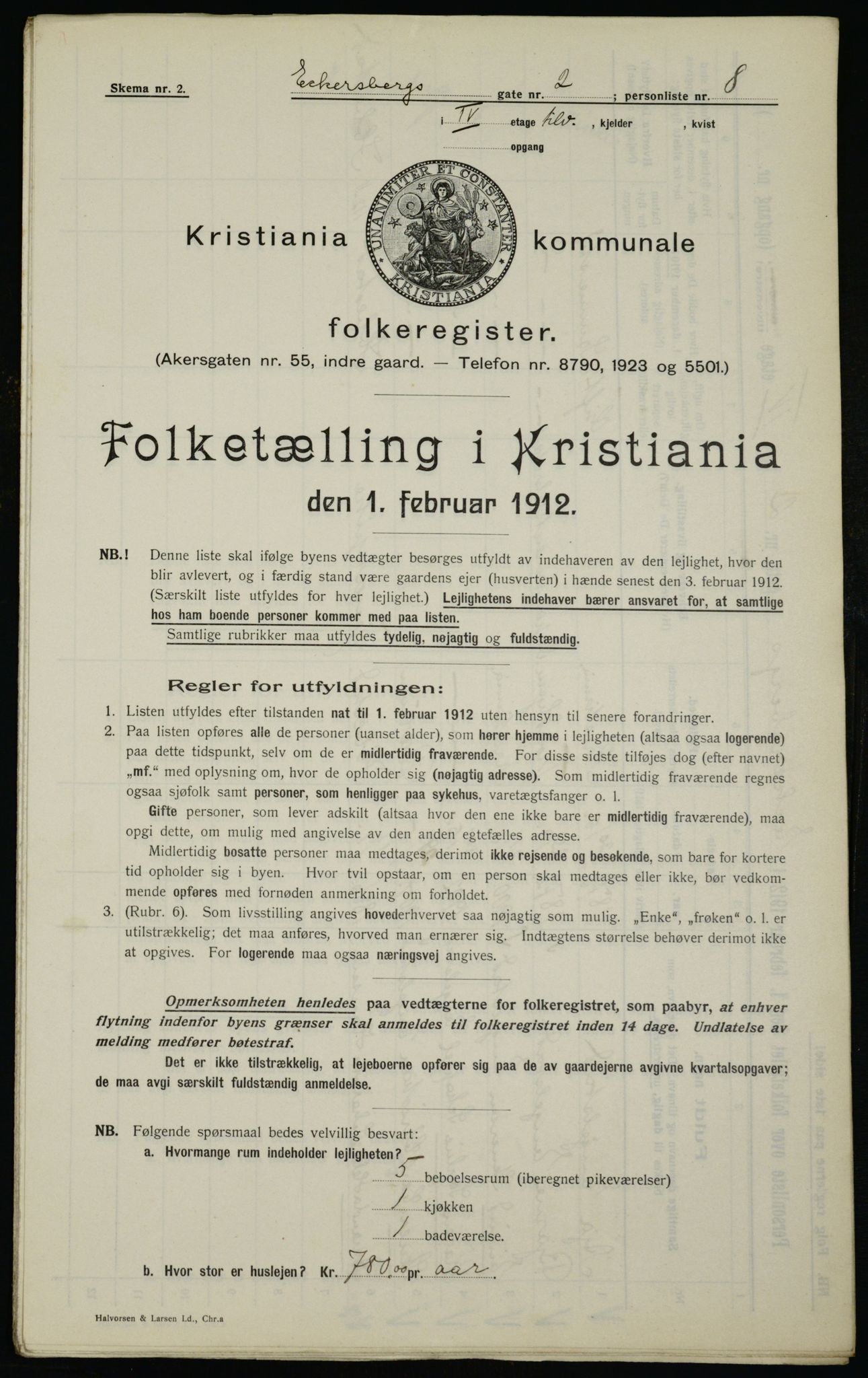 OBA, Kommunal folketelling 1.2.1912 for Kristiania, 1912, s. 18129