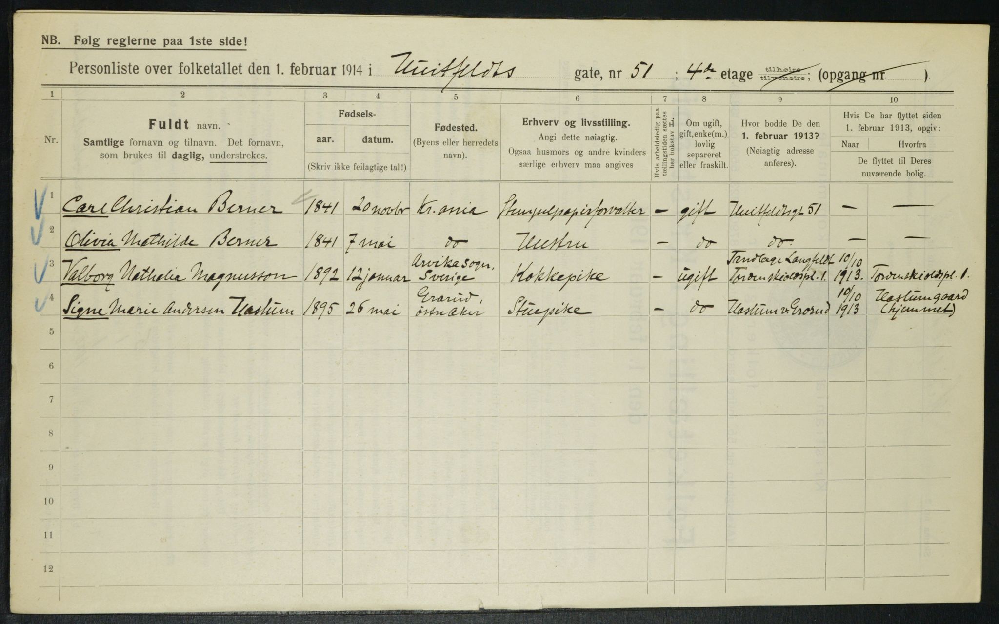 OBA, Kommunal folketelling 1.2.1914 for Kristiania, 1914, s. 42272