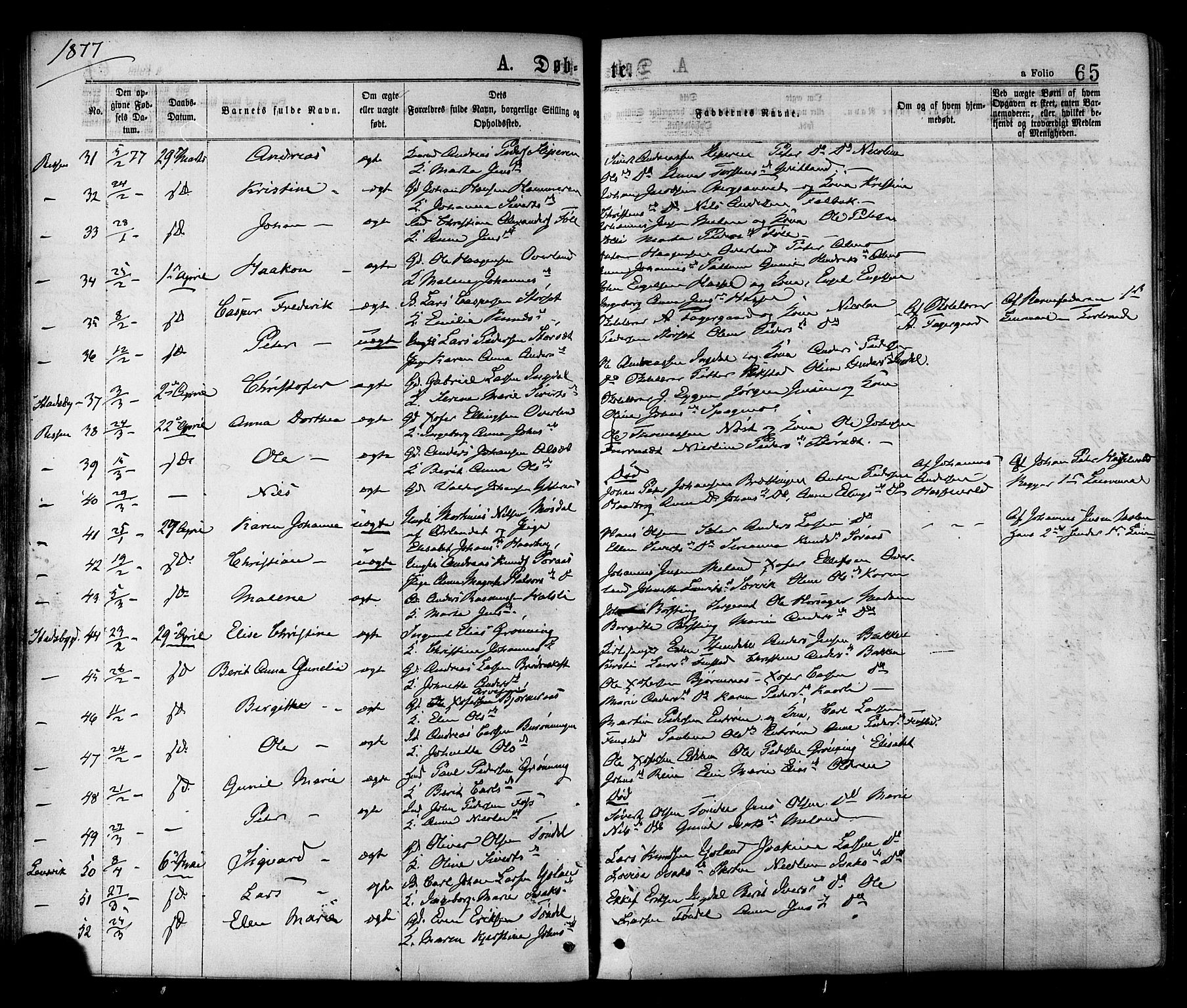 Ministerialprotokoller, klokkerbøker og fødselsregistre - Sør-Trøndelag, SAT/A-1456/646/L0613: Ministerialbok nr. 646A11, 1870-1884, s. 65