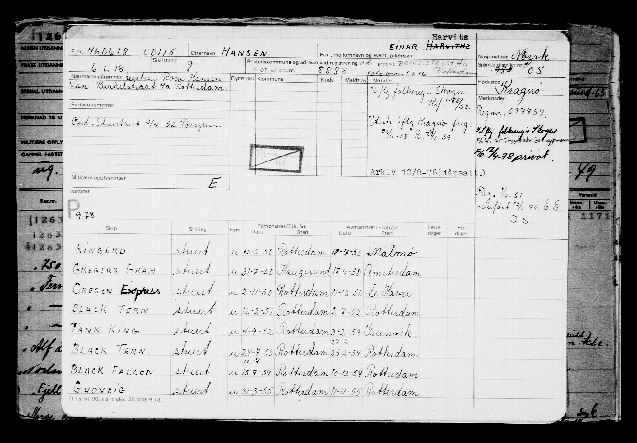 Direktoratet for sjømenn, AV/RA-S-3545/G/Gb/L0159: Hovedkort, 1918, s. 103