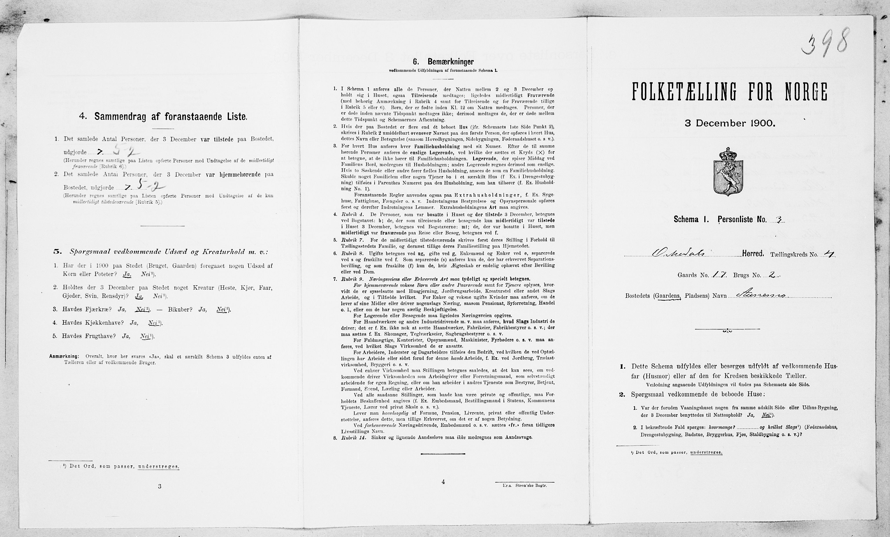 SAT, Folketelling 1900 for 1638 Orkdal herred, 1900, s. 651