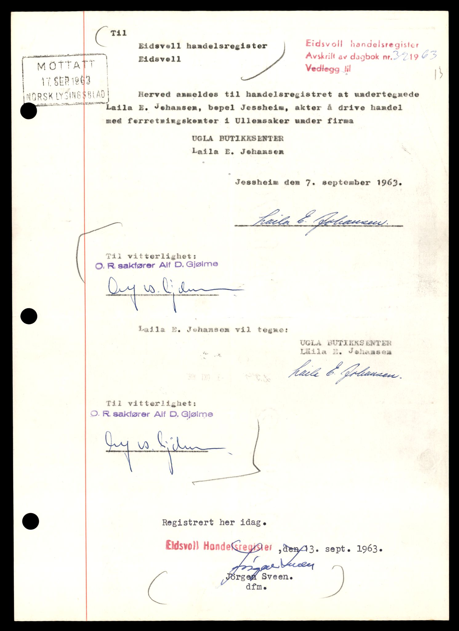 Eidsvoll tingrett, AV/SAT-A-10371/K/Kd/Kdb/L0008:  Enkeltmannsforetak, U-Å , 1944-1990