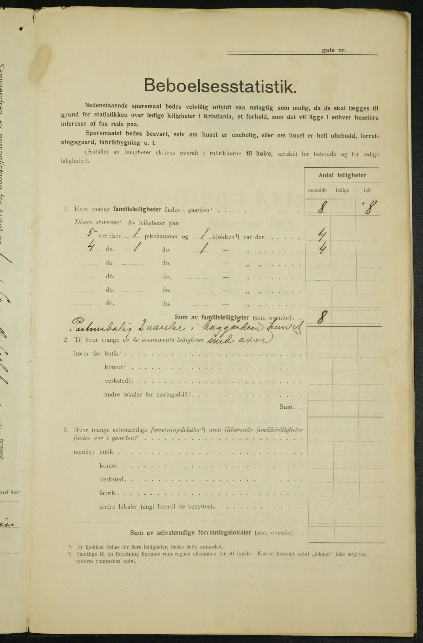 OBA, Kommunal folketelling 1.2.1915 for Kristiania, 1915, s. 11599