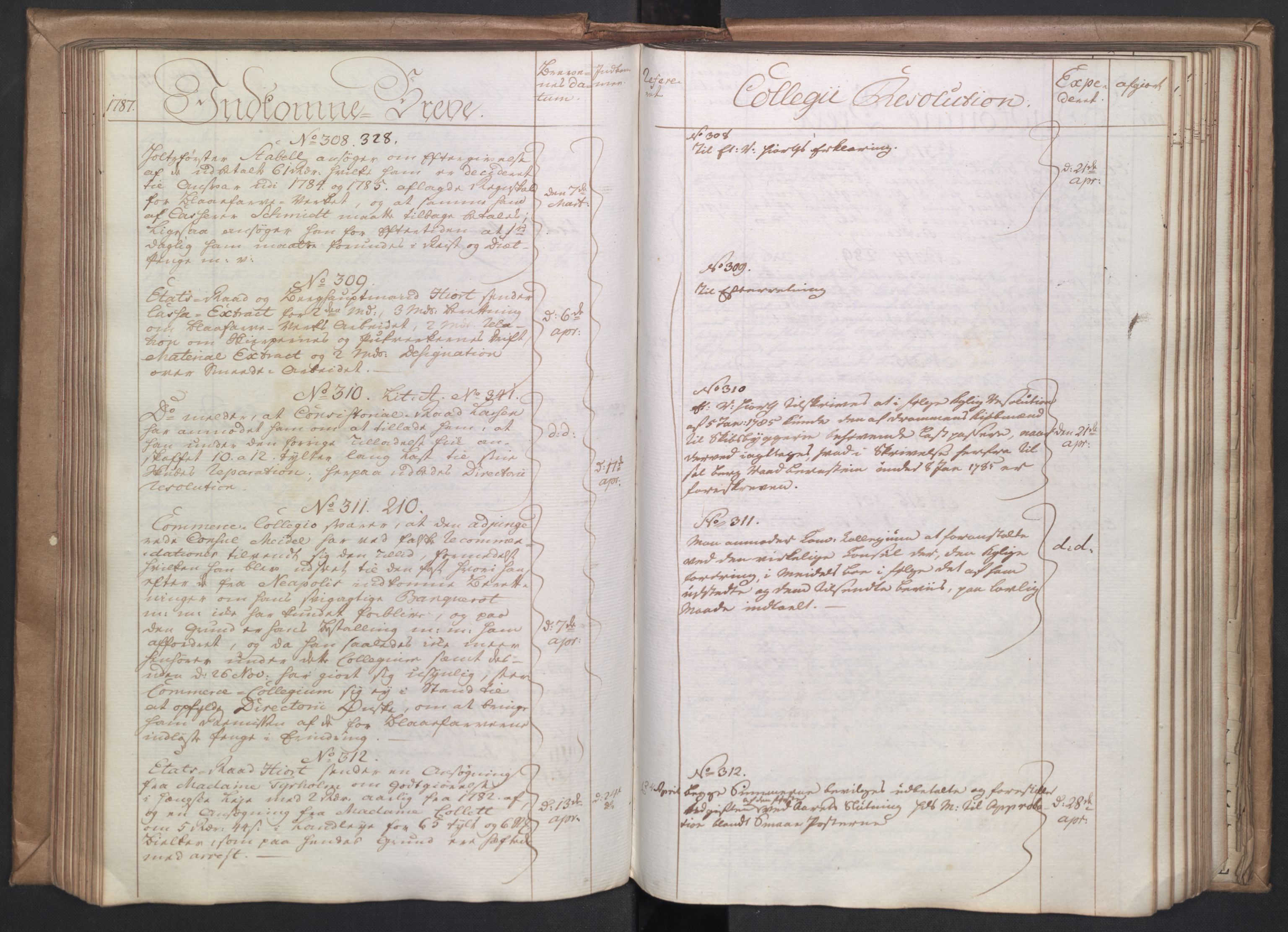 Rentekammeret, Renteskriverkontorene, AV/RA-EA-3115/O/Om/Omb/L0002: Journal B, 1785-1791