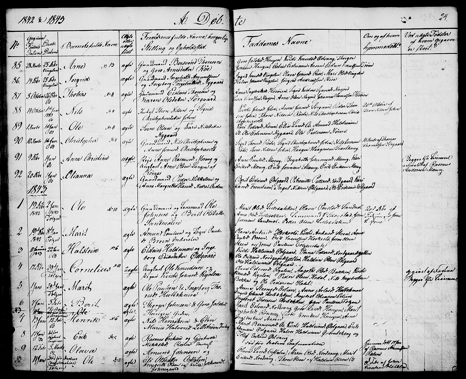 Tolga prestekontor, AV/SAH-PREST-062/K/L0005: Ministerialbok nr. 5, 1836-1852, s. 24