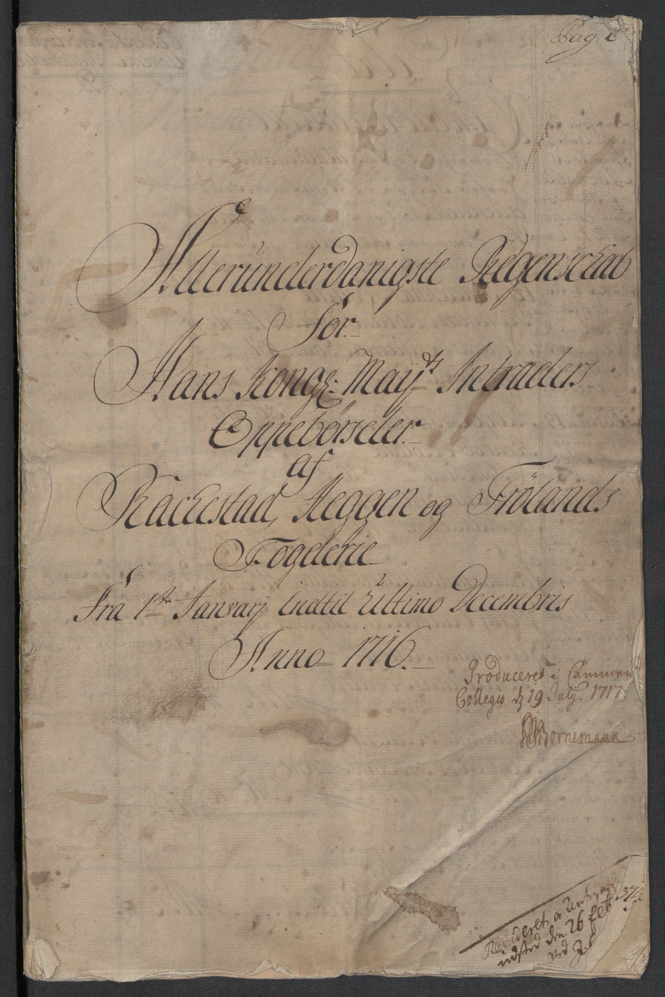 Rentekammeret inntil 1814, Reviderte regnskaper, Fogderegnskap, AV/RA-EA-4092/R07/L0311: Fogderegnskap Rakkestad, Heggen og Frøland, 1716, s. 3