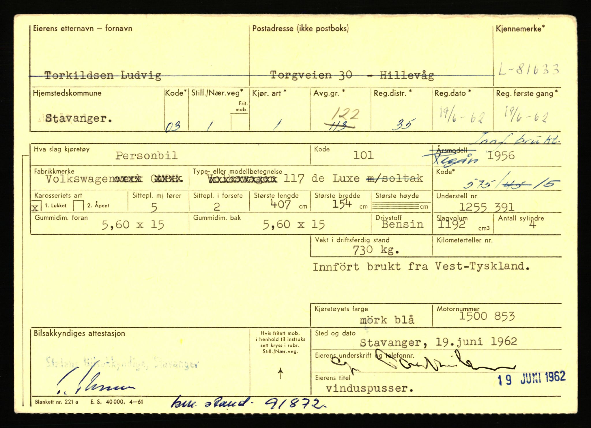 Stavanger trafikkstasjon, AV/SAST-A-101942/0/F/L0071: L-80500 - L-82199, 1930-1971, s. 1921