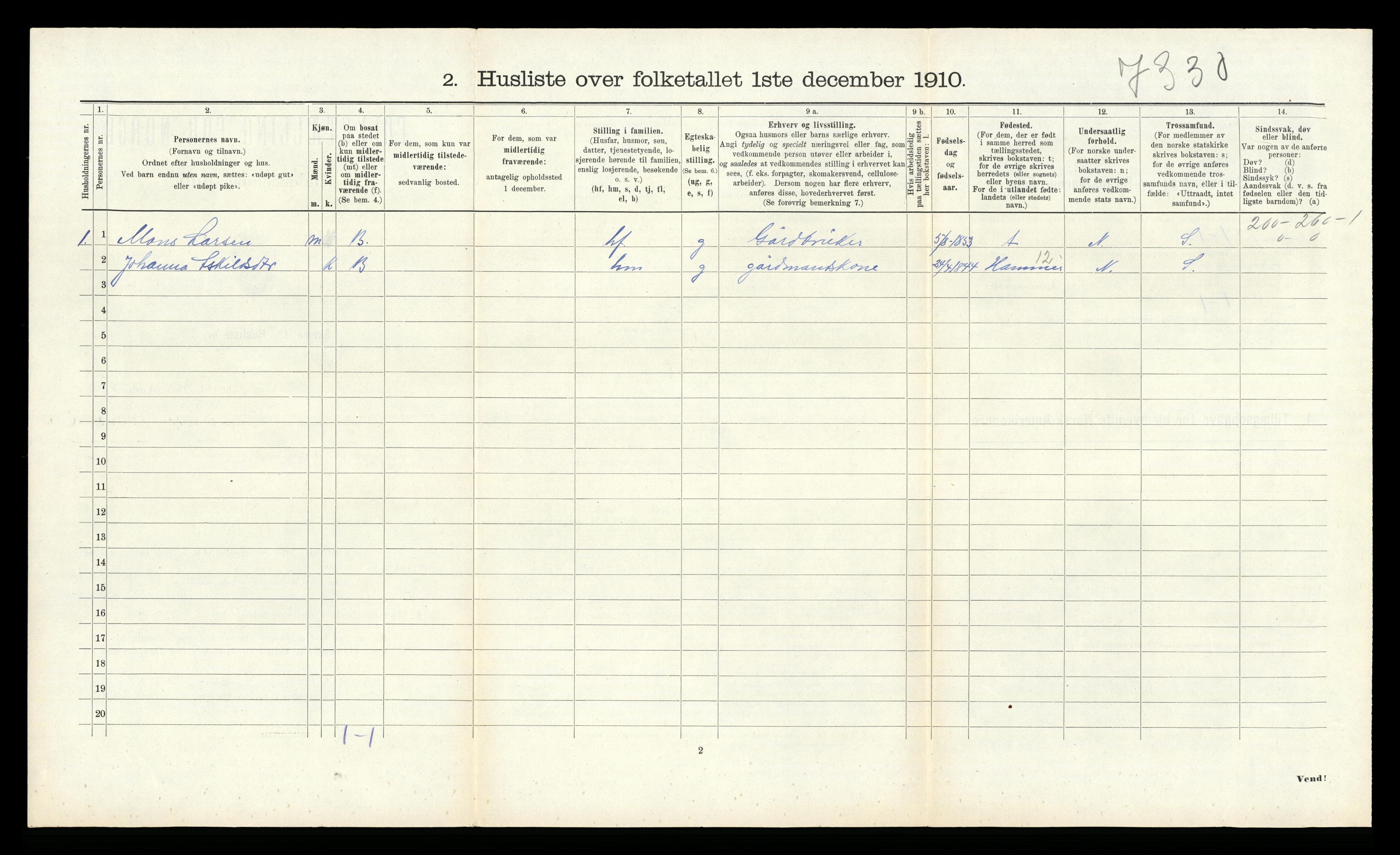 RA, Folketelling 1910 for 1255 Åsane herred, 1910, s. 108