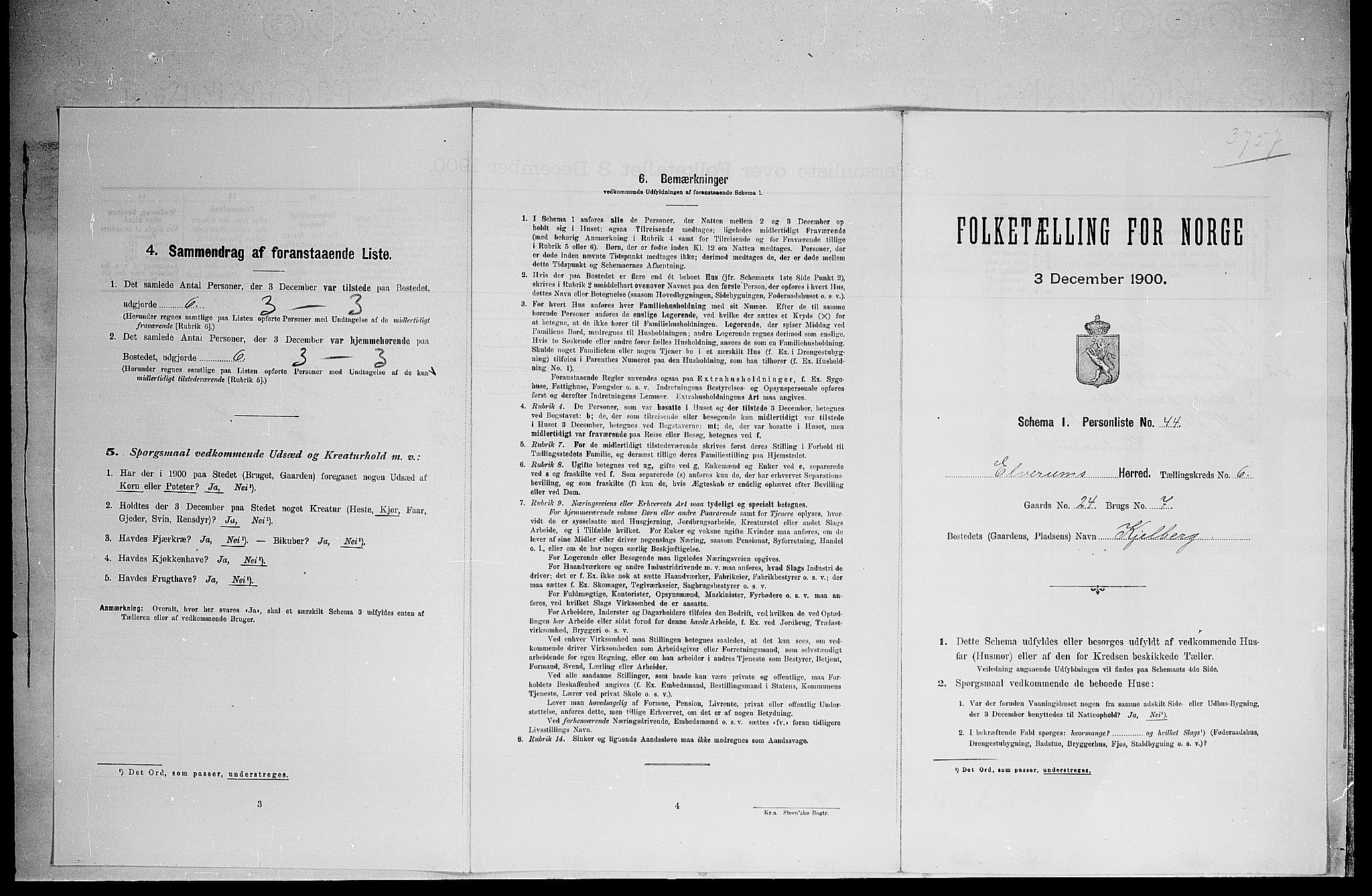 SAH, Folketelling 1900 for 0427 Elverum herred, 1900, s. 745