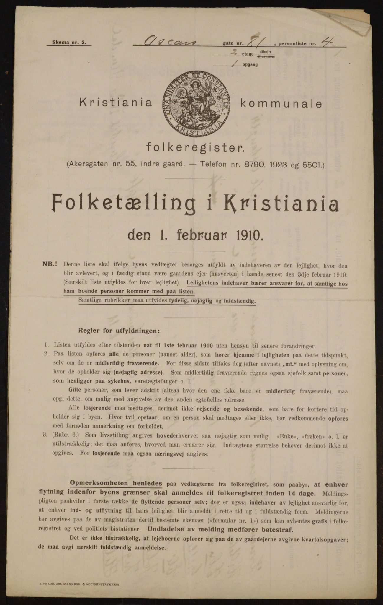 OBA, Kommunal folketelling 1.2.1910 for Kristiania, 1910, s. 74044