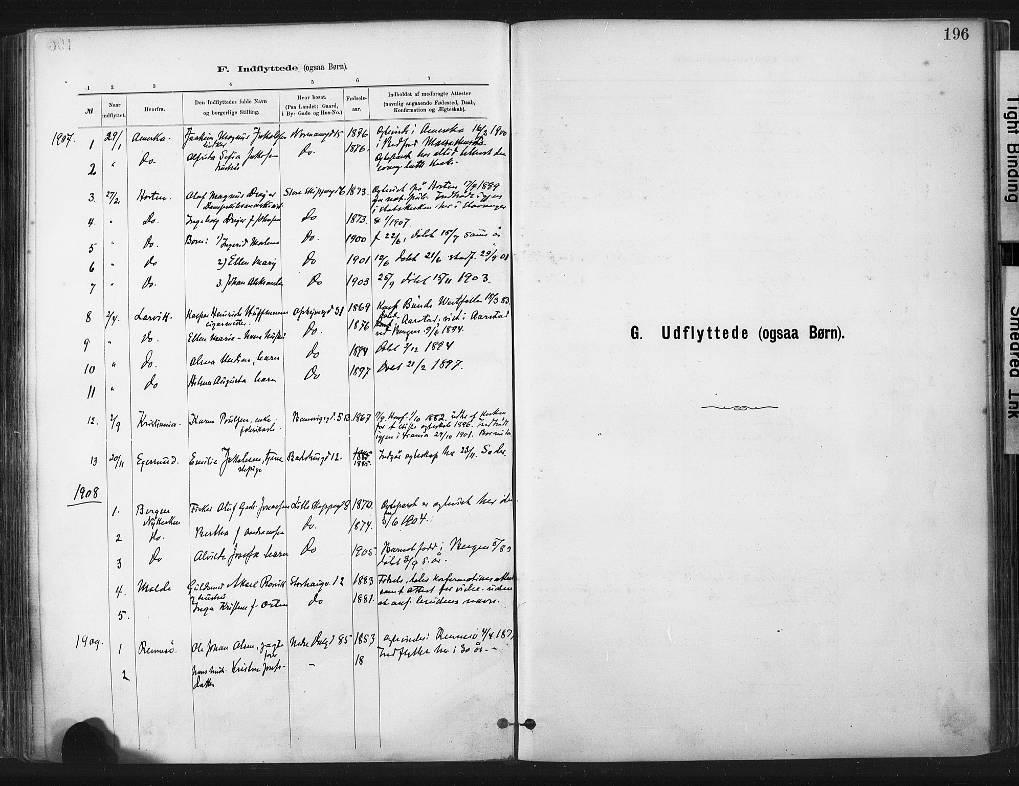St. Johannes sokneprestkontor, AV/SAST-A-101814/001/30/30BA/L0003: Ministerialbok nr. A 3, 1885-1910, s. 196