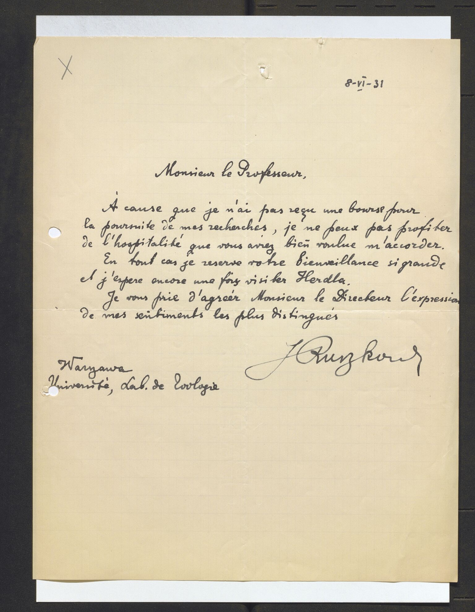 Bergens Museum, AV/SAB-A-17301/13/D/L0002: Korrespondanse , 1928-1940, s. 227