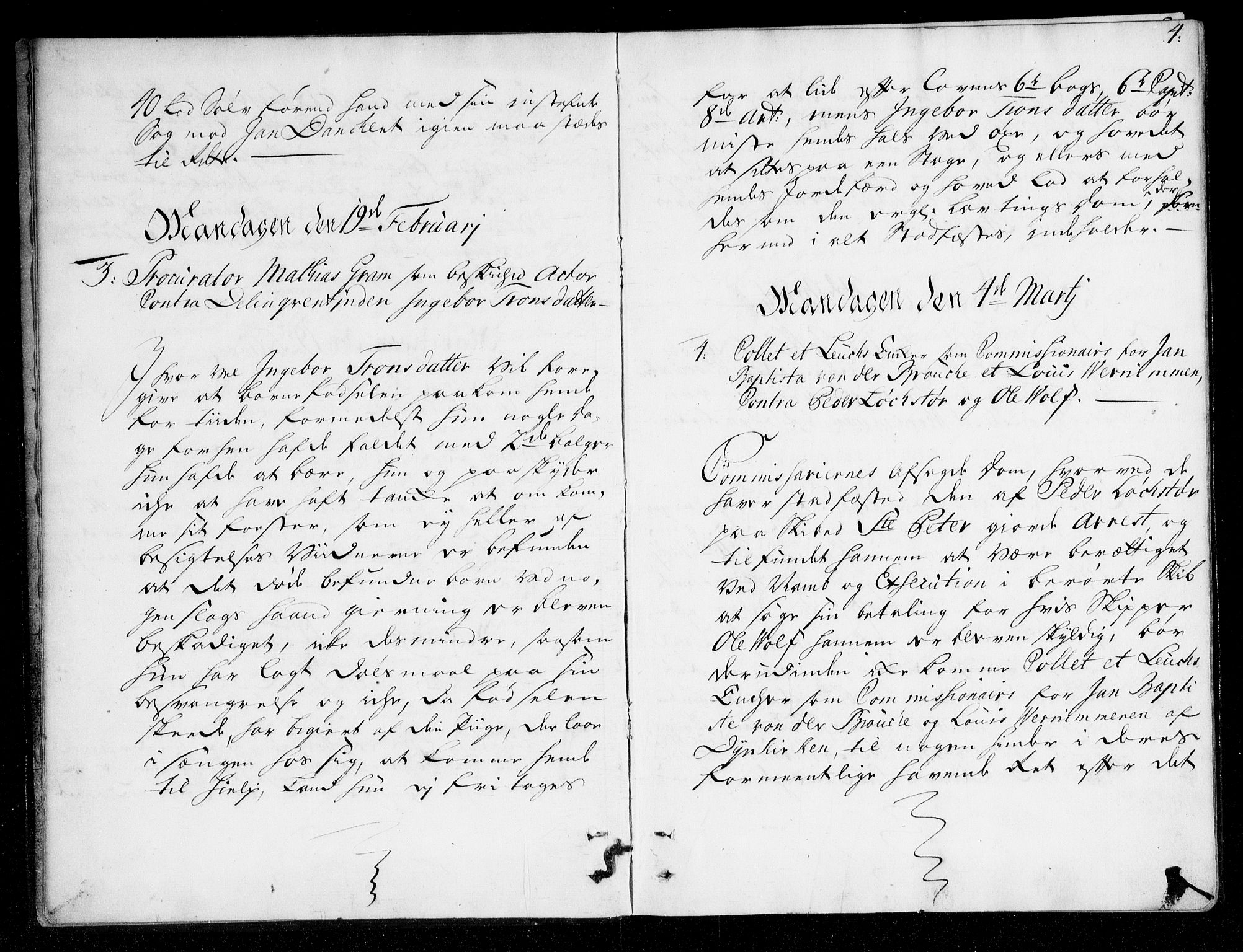 Overhoffretten 1667-1797, AV/RA-EA-2884/Aa/L0079: Avsiktsprotokoll, 1748, s. 3b-4a