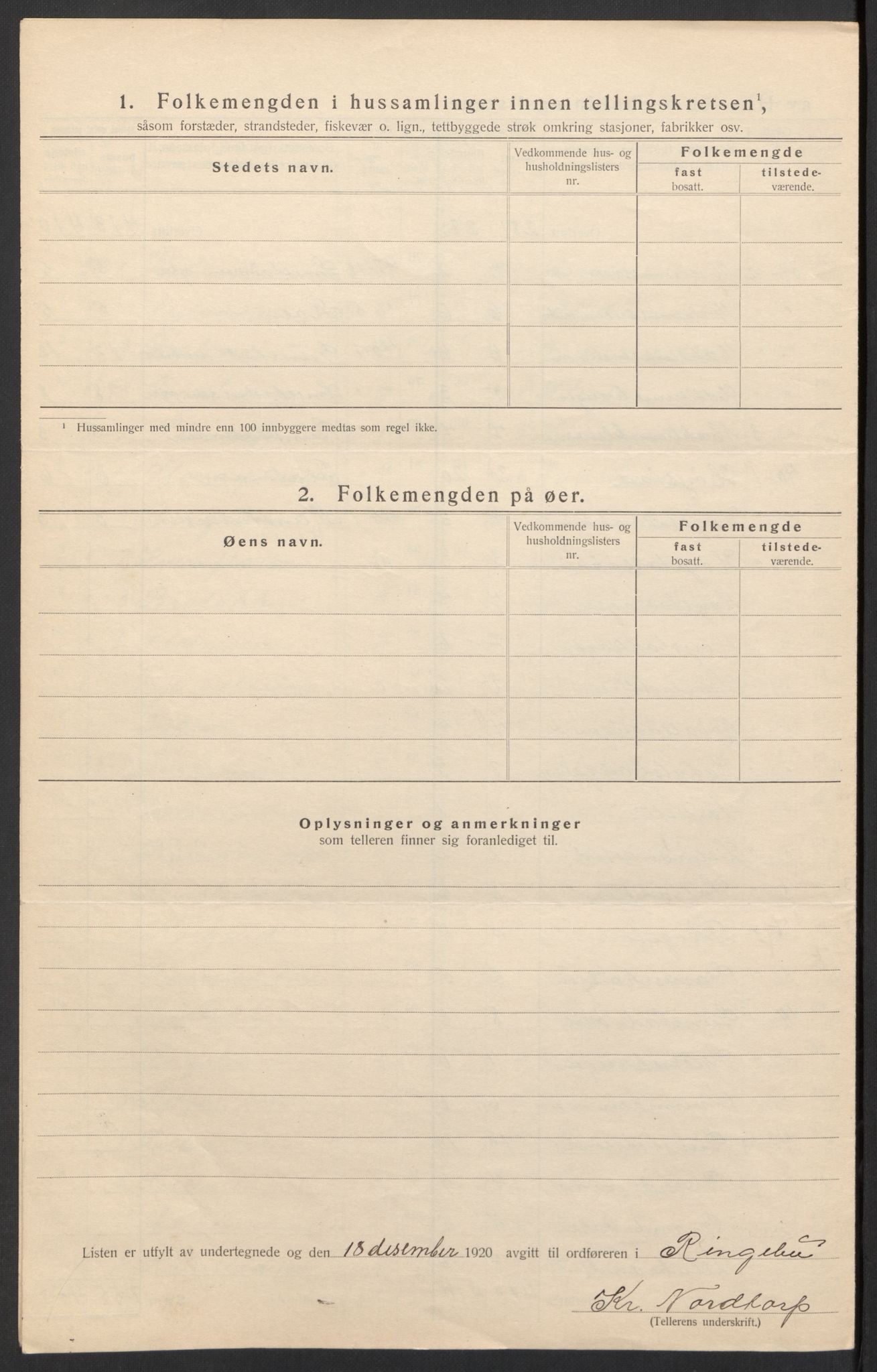 SAH, Folketelling 1920 for 0520 Ringebu herred, 1920, s. 13