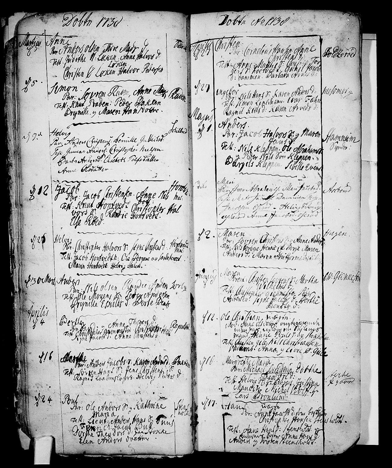 Stokke kirkebøker, SAKO/A-320/F/Fa/L0002: Ministerialbok nr. I 2, 1732-1770, s. 17