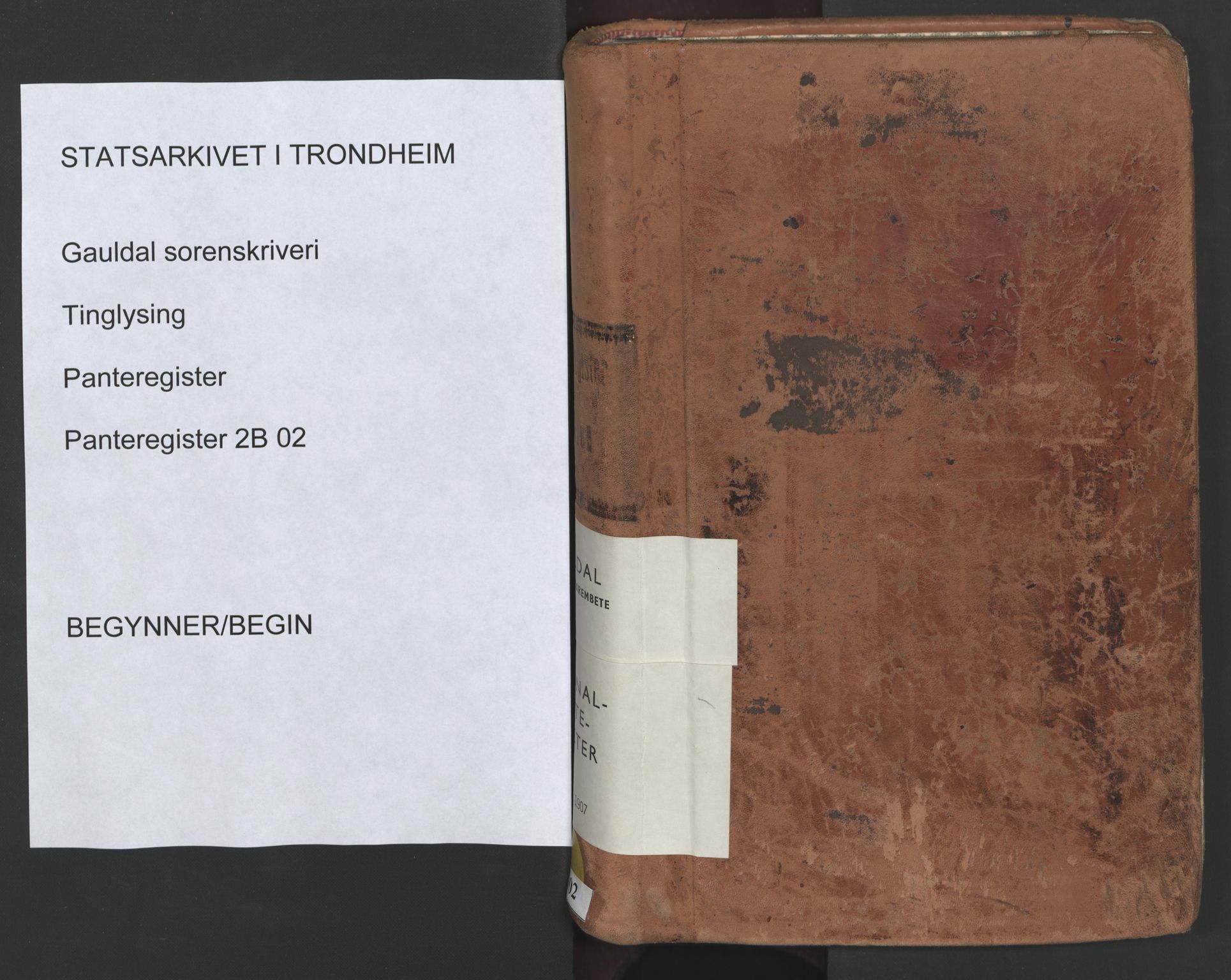 Gauldal sorenskriveri, AV/SAT-A-0014/1/2/2B/L0002: Panteregister nr. 2