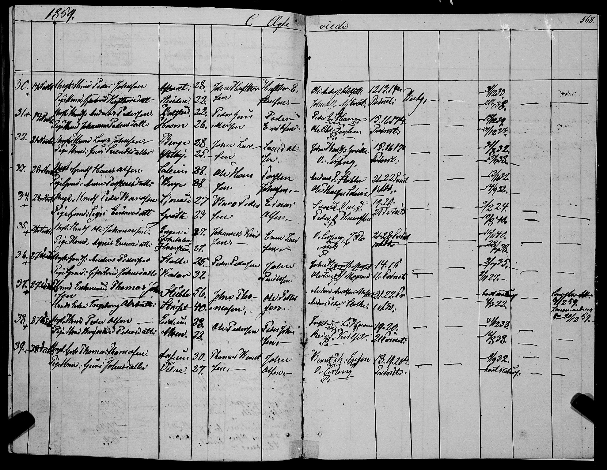 Ministerialprotokoller, klokkerbøker og fødselsregistre - Sør-Trøndelag, SAT/A-1456/695/L1145: Ministerialbok nr. 695A06 /1, 1843-1859, s. 568
