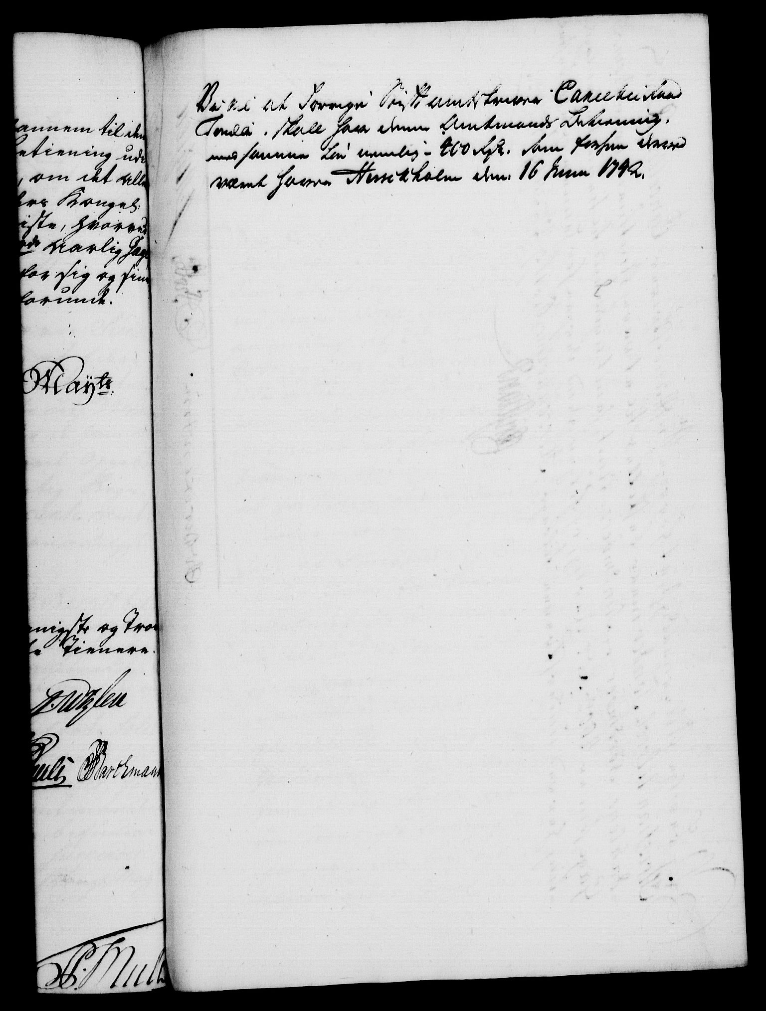 Rentekammeret, Kammerkanselliet, RA/EA-3111/G/Gf/Gfa/L0025: Norsk relasjons- og resolusjonsprotokoll (merket RK 52.25), 1742, s. 373
