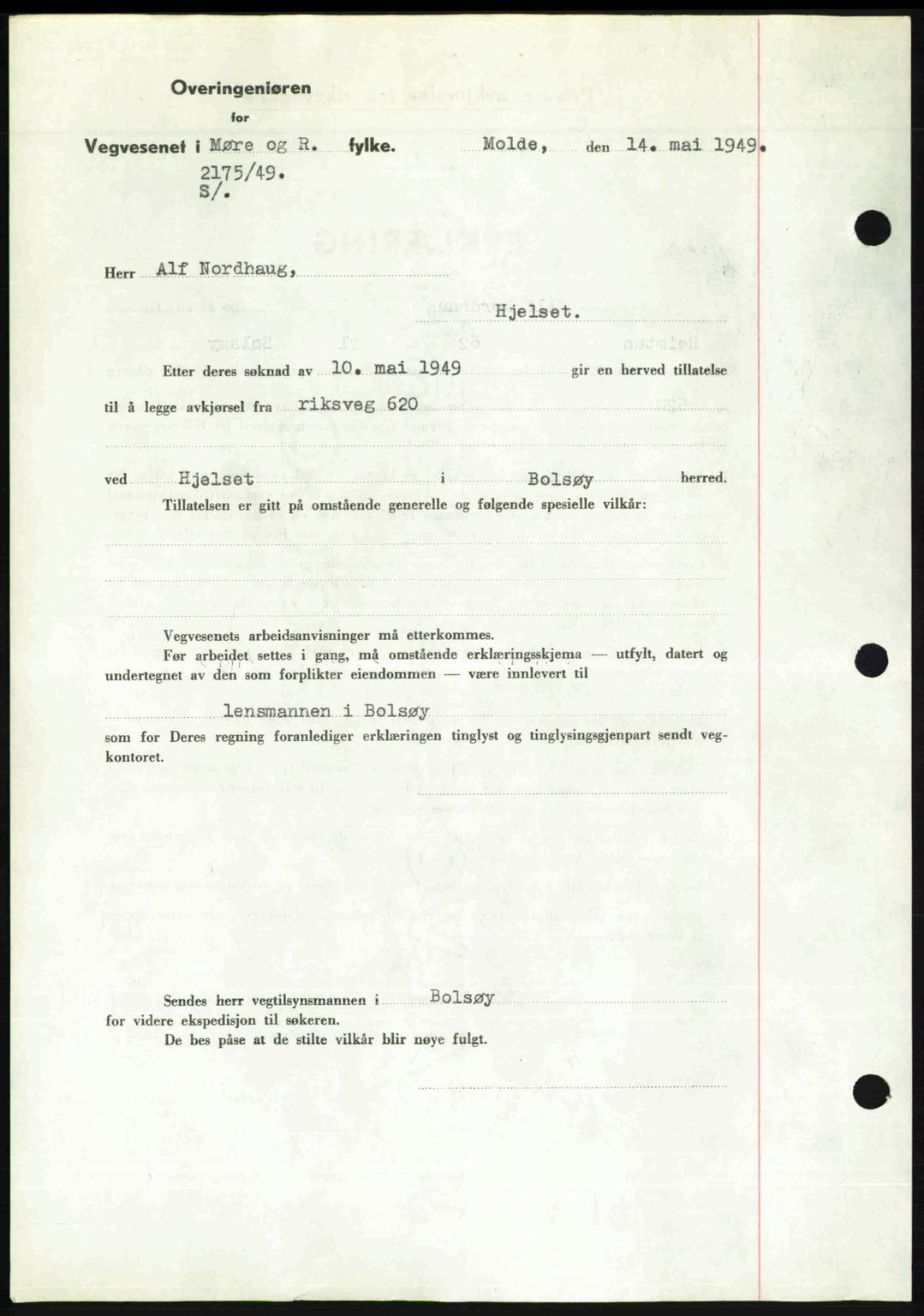 Romsdal sorenskriveri, AV/SAT-A-4149/1/2/2C: Pantebok nr. A30, 1949-1949, Dagboknr: 1572/1949