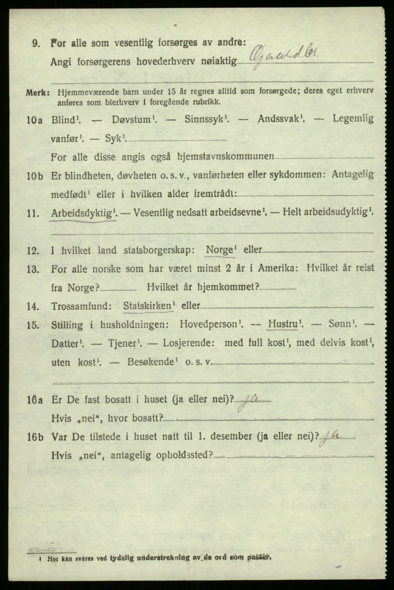 SAB, Folketelling 1920 for 1250 Haus herred, 1920, s. 5534