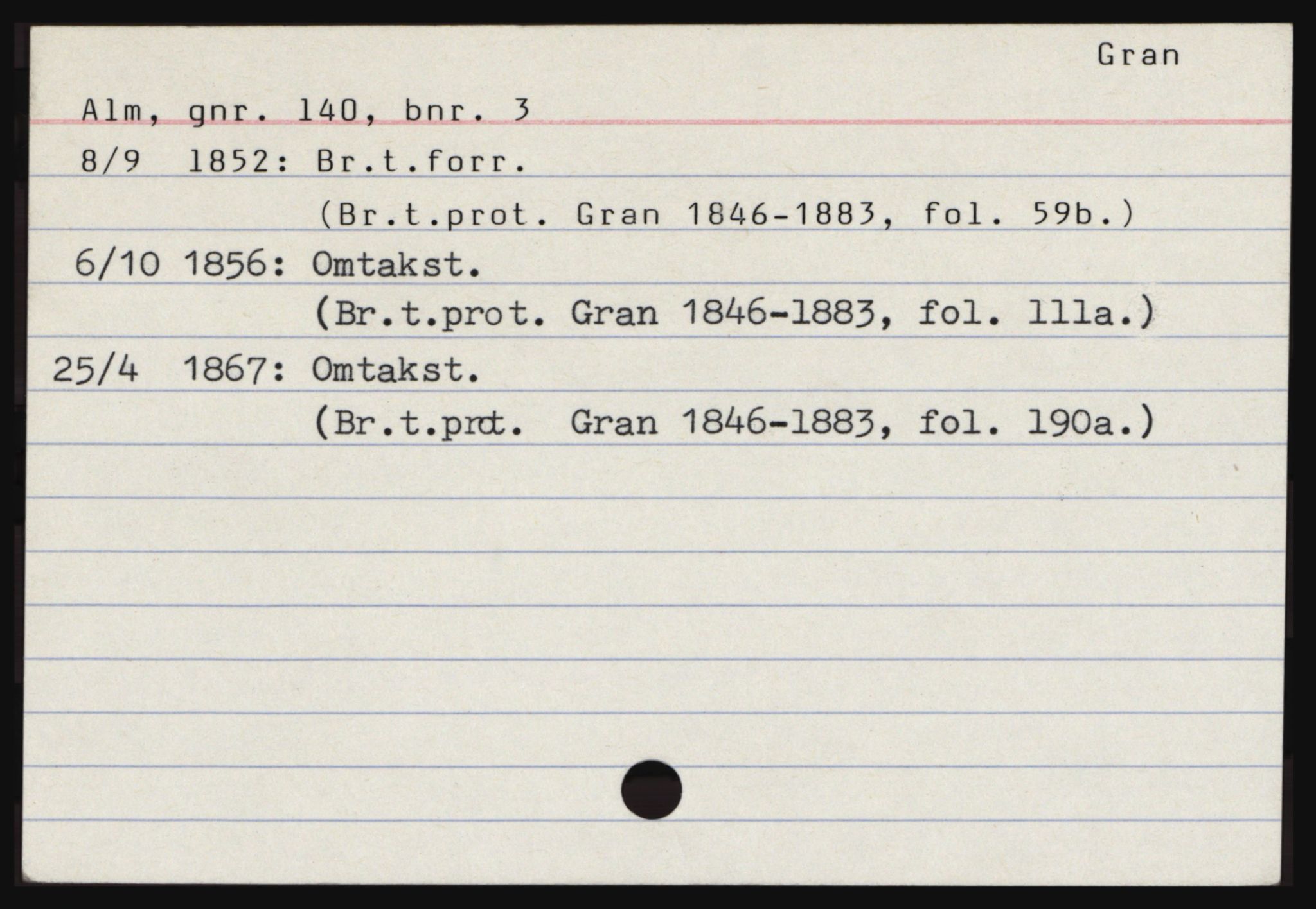 Norges Brannkasse, Gran, AV/SAH-NBRANG-050, s. 3