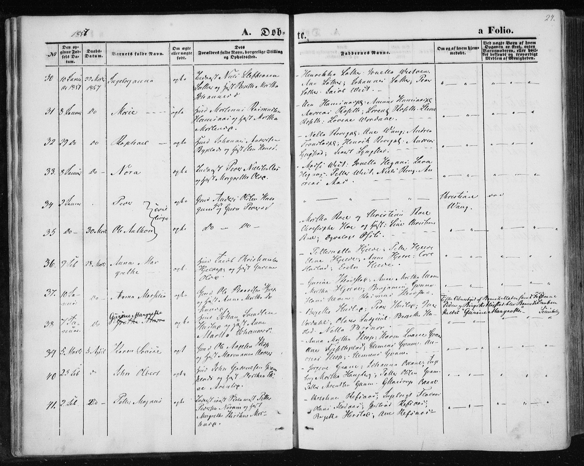 Ministerialprotokoller, klokkerbøker og fødselsregistre - Nord-Trøndelag, AV/SAT-A-1458/730/L0283: Ministerialbok nr. 730A08, 1855-1865, s. 24