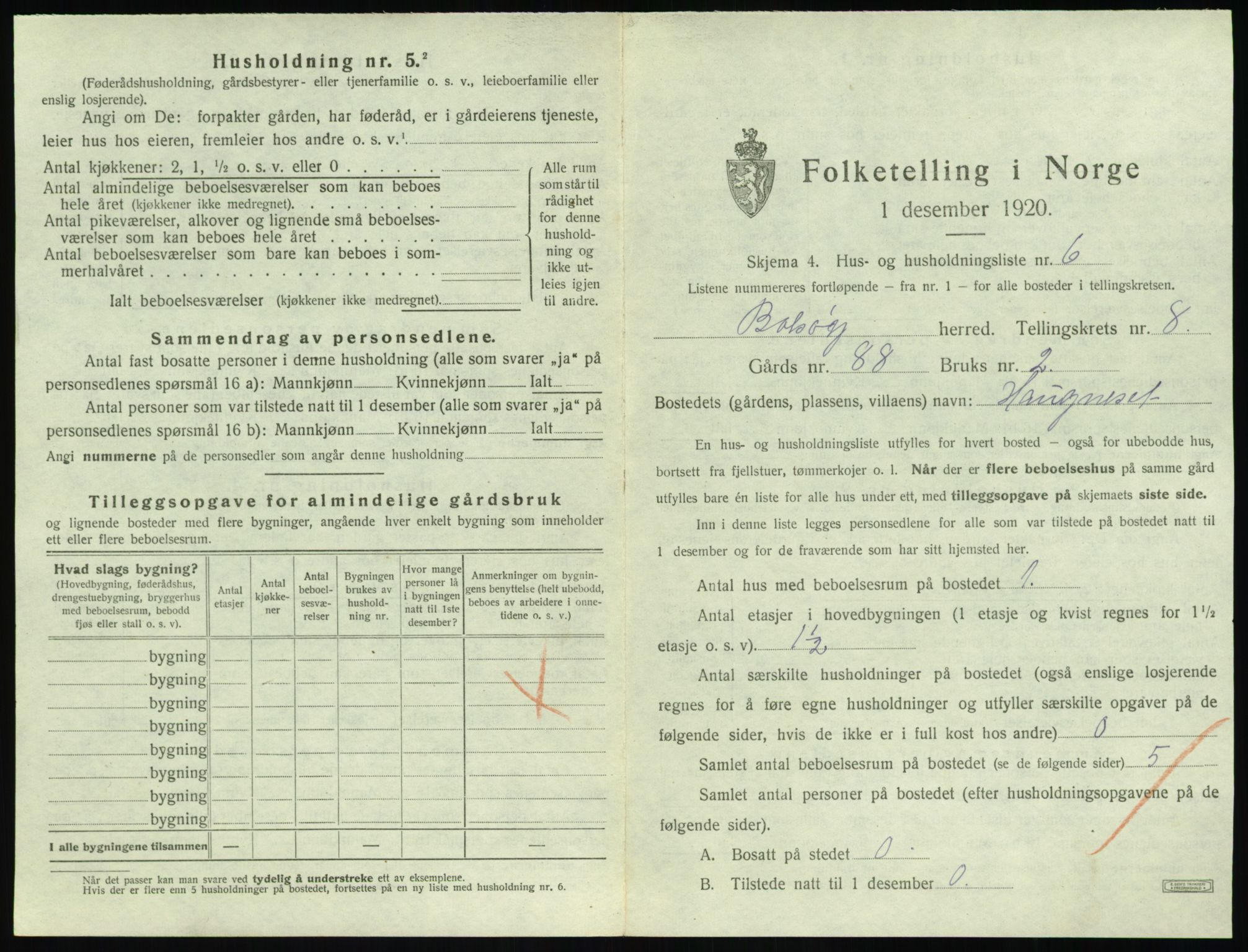 SAT, Folketelling 1920 for 1544 Bolsøy herred, 1920, s. 1305