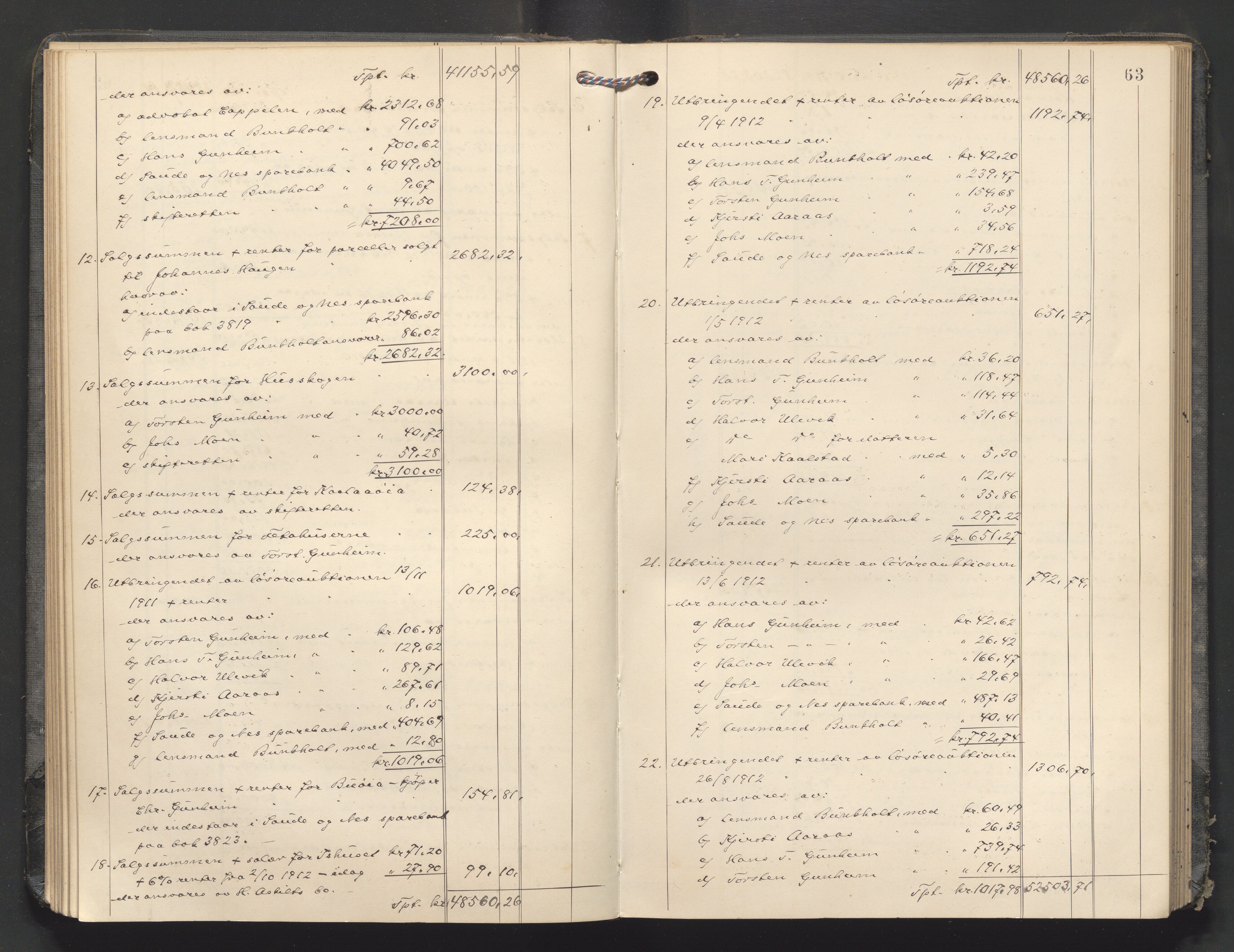 Nedre Telemark sorenskriveri, AV/SAKO-A-135/H/Hb/Hbe/L0008: Skifteutlodningsprotokoll, 1916-1922, s. 62b-63a
