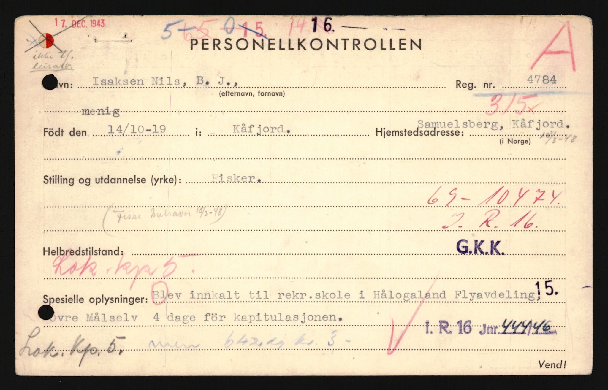 Forsvaret, Troms infanteriregiment nr. 16, AV/RA-RAFA-3146/P/Pa/L0024/0001: Rulleblad / Rulleblad for regimentets menige mannskaper, årsklasse 1940, 1940, s. 72