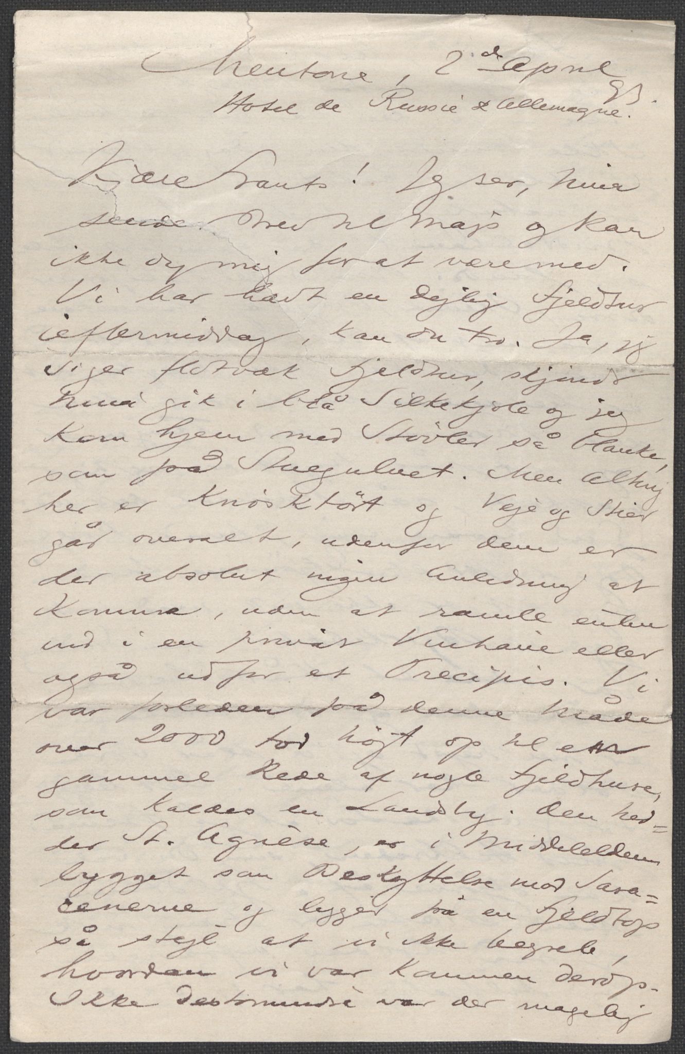 Beyer, Frants, RA/PA-0132/F/L0001: Brev fra Edvard Grieg til Frantz Beyer og "En del optegnelser som kan tjene til kommentar til brevene" av Marie Beyer, 1872-1907, s. 387
