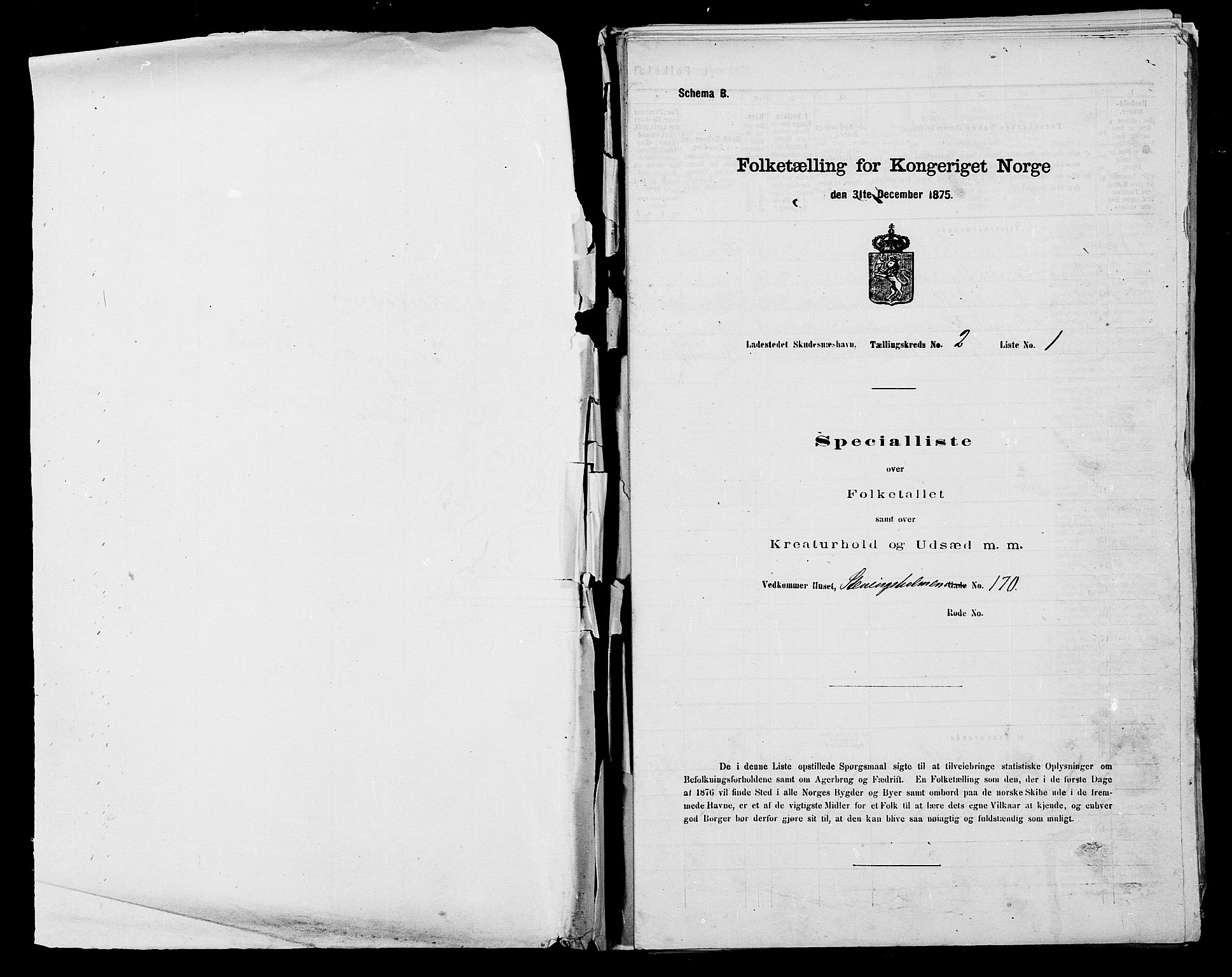 SAST, Folketelling 1875 for 1104B Skudenes prestegjeld, Skudeneshavn ladested, 1875, s. 133