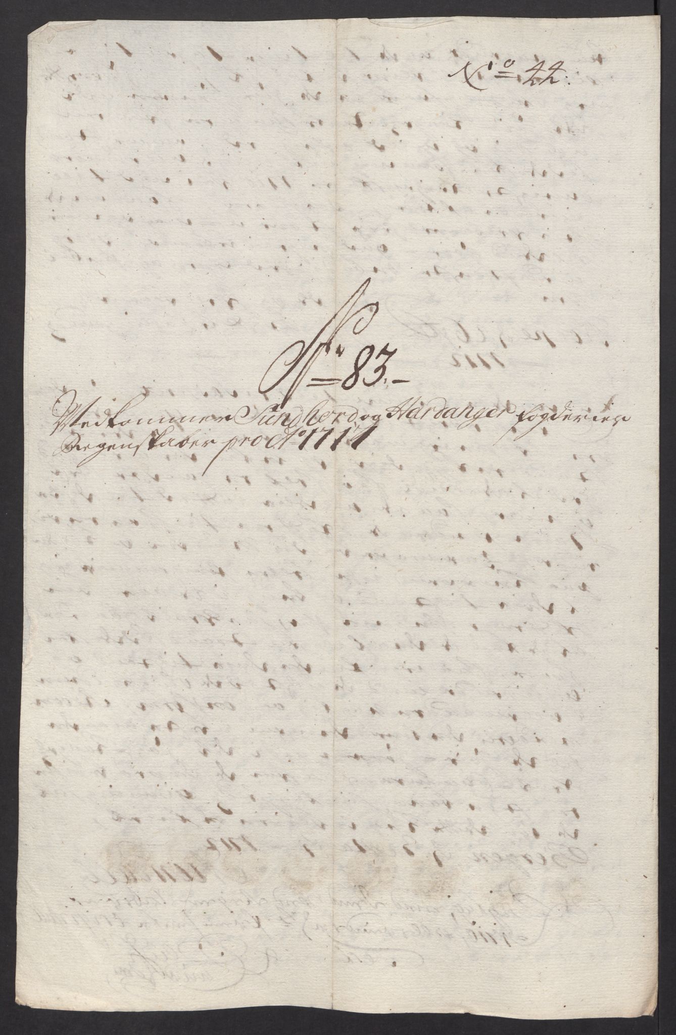 Rentekammeret inntil 1814, Reviderte regnskaper, Fogderegnskap, AV/RA-EA-4092/R48/L2994: Fogderegnskap Sunnhordland og Hardanger, 1717, s. 373