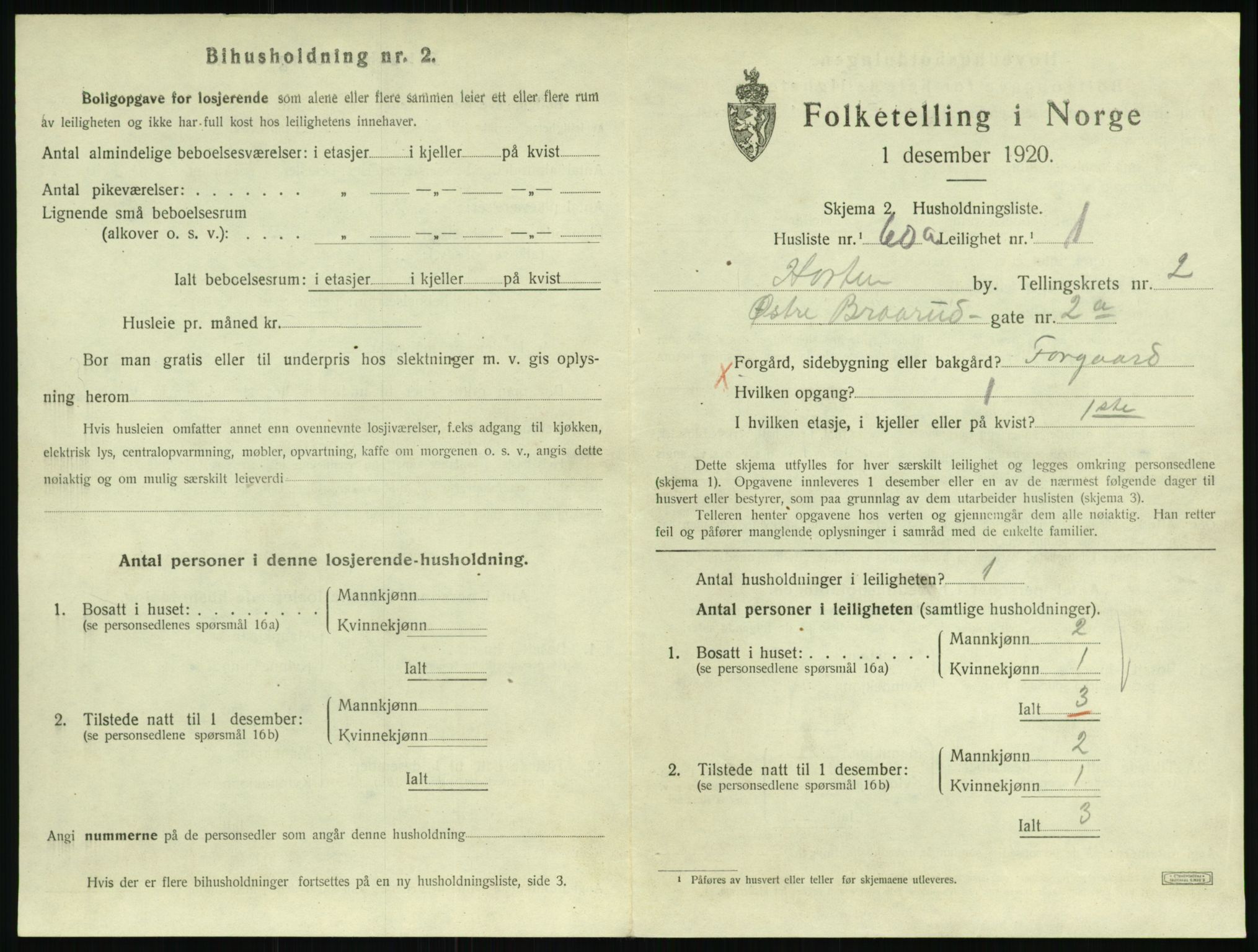 SAKO, Folketelling 1920 for 0703 Horten kjøpstad, 1920, s. 3555