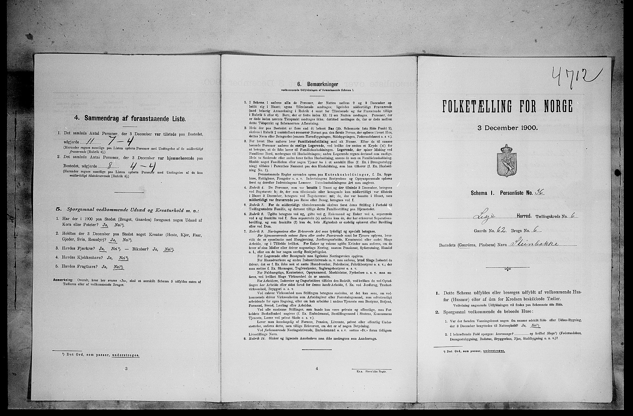 SAH, Folketelling 1900 for 0512 Lesja herred, 1900, s. 398
