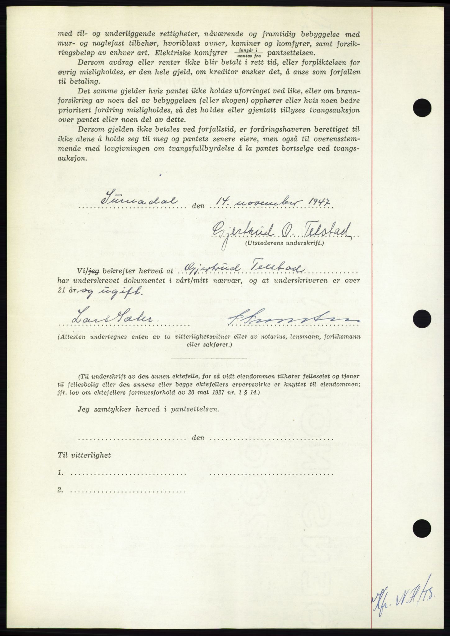 Nordmøre sorenskriveri, AV/SAT-A-4132/1/2/2Ca: Pantebok nr. B97, 1947-1948, Dagboknr: 2658/1947