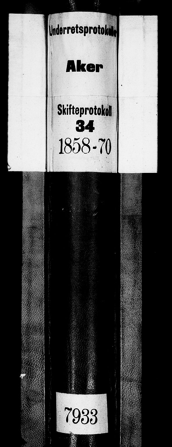 Aker sorenskriveri, SAO/A-10895/H/He/L0005: Skifteutlodningsprotokoll, 1858-1870