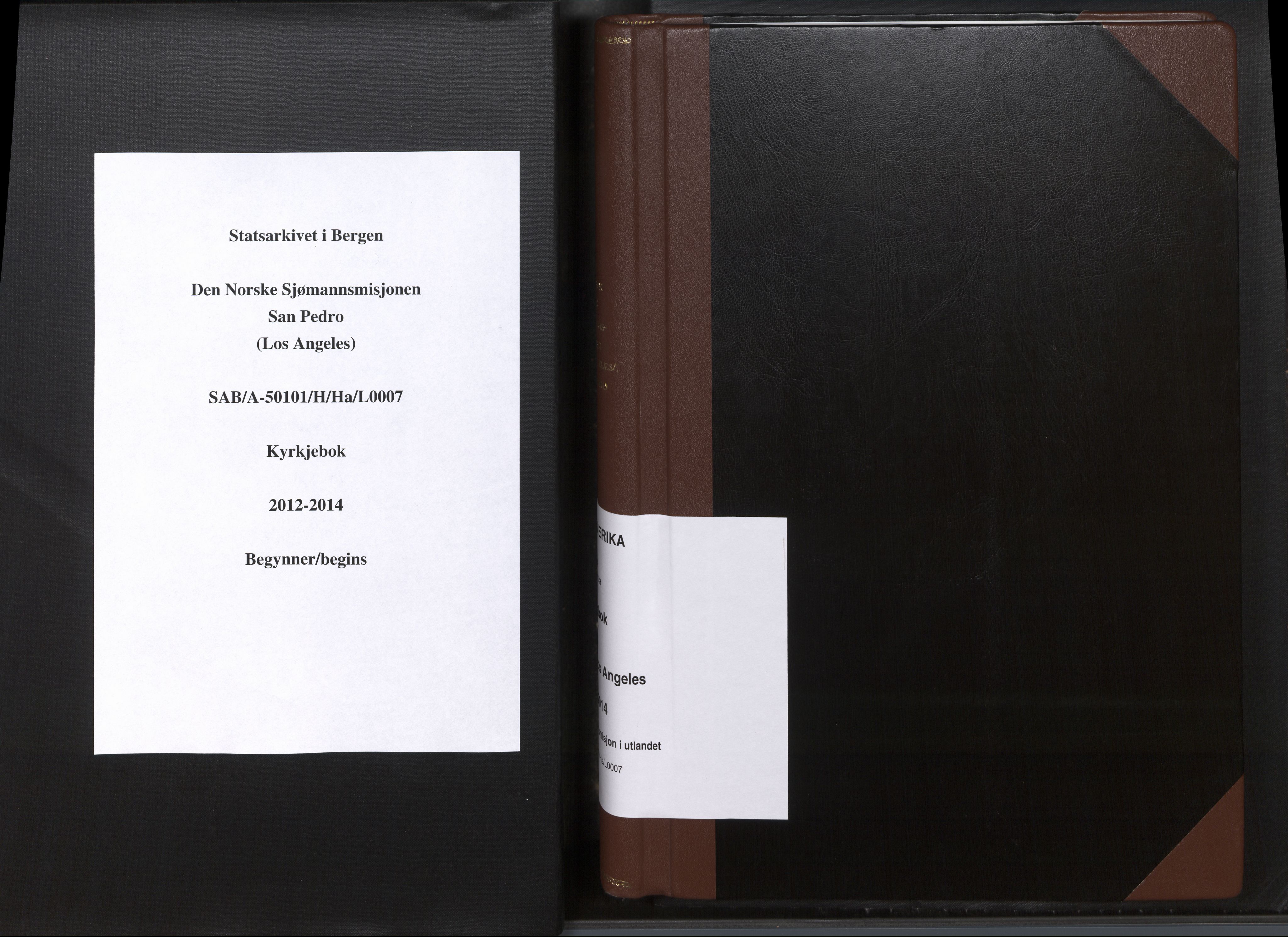 Den norske sjømannsmisjon i utlandet/San Pedro (Los Angeles), SAB/SAB/PA-0117/H/Ha/L0007: Ministerialbok nr. A 7, 2012-2014