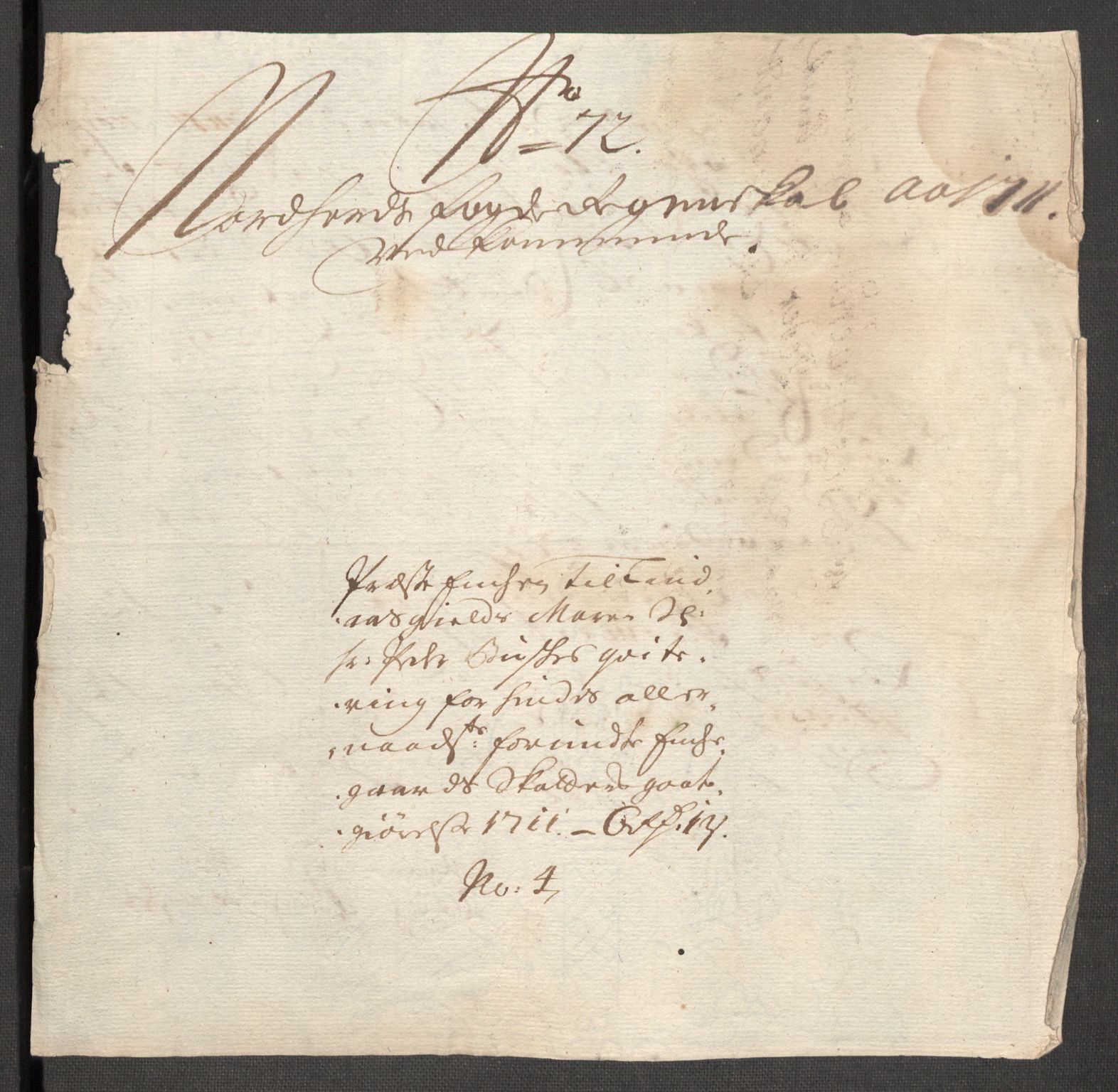 Rentekammeret inntil 1814, Reviderte regnskaper, Fogderegnskap, AV/RA-EA-4092/R51/L3192: Fogderegnskap Nordhordland og Voss, 1711, s. 347