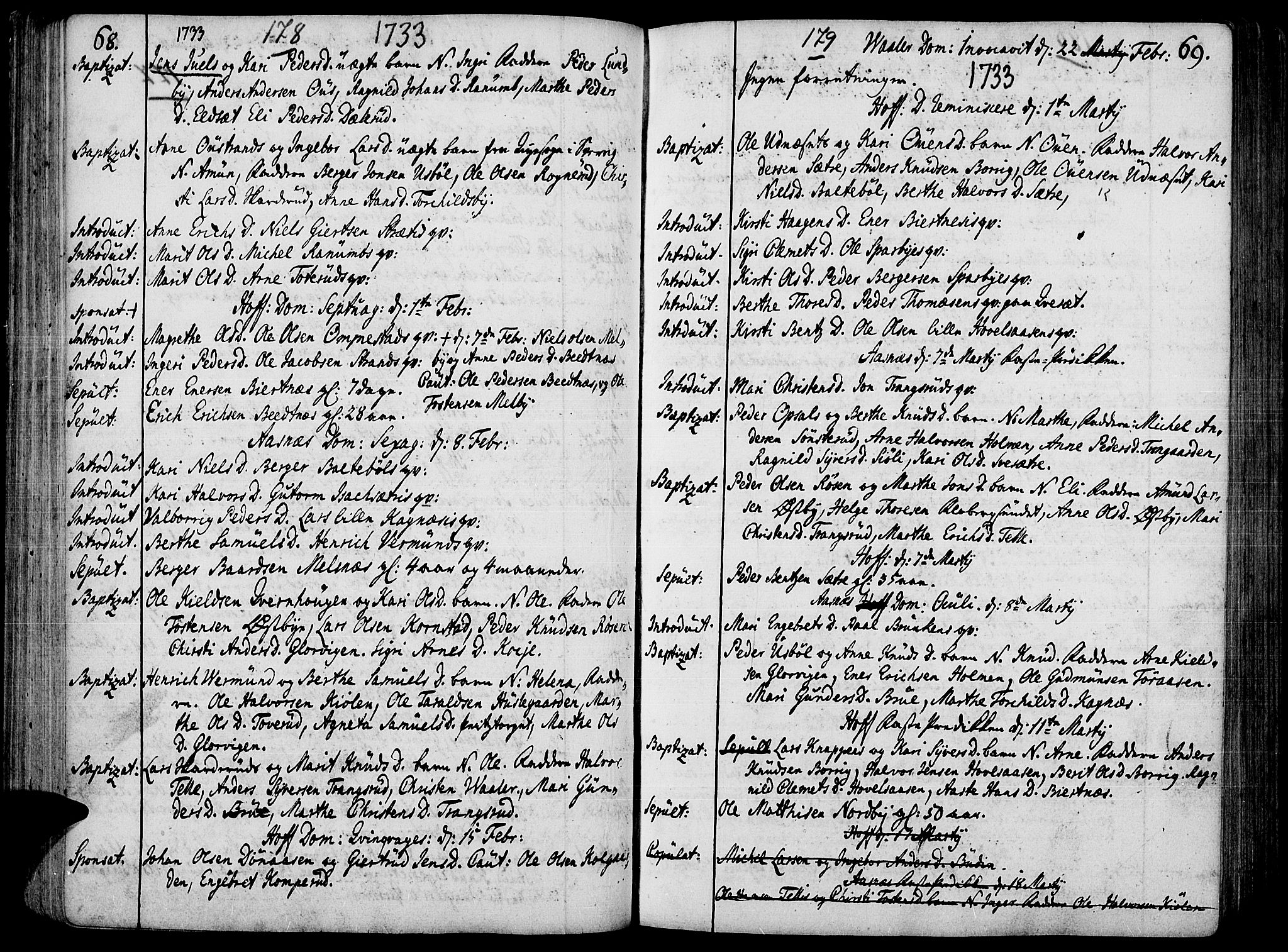 Hof prestekontor, AV/SAH-PREST-038/H/Ha/Haa/L0002: Ministerialbok nr. 2, 1720-1749, s. 178-179